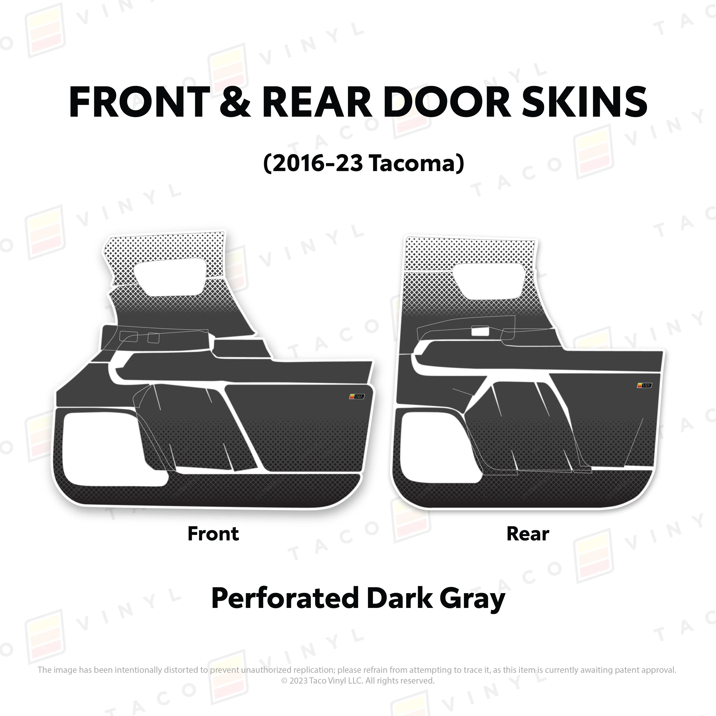 Taco Vinyl Door Skins for Tacoma (2016-2023) - Image 15