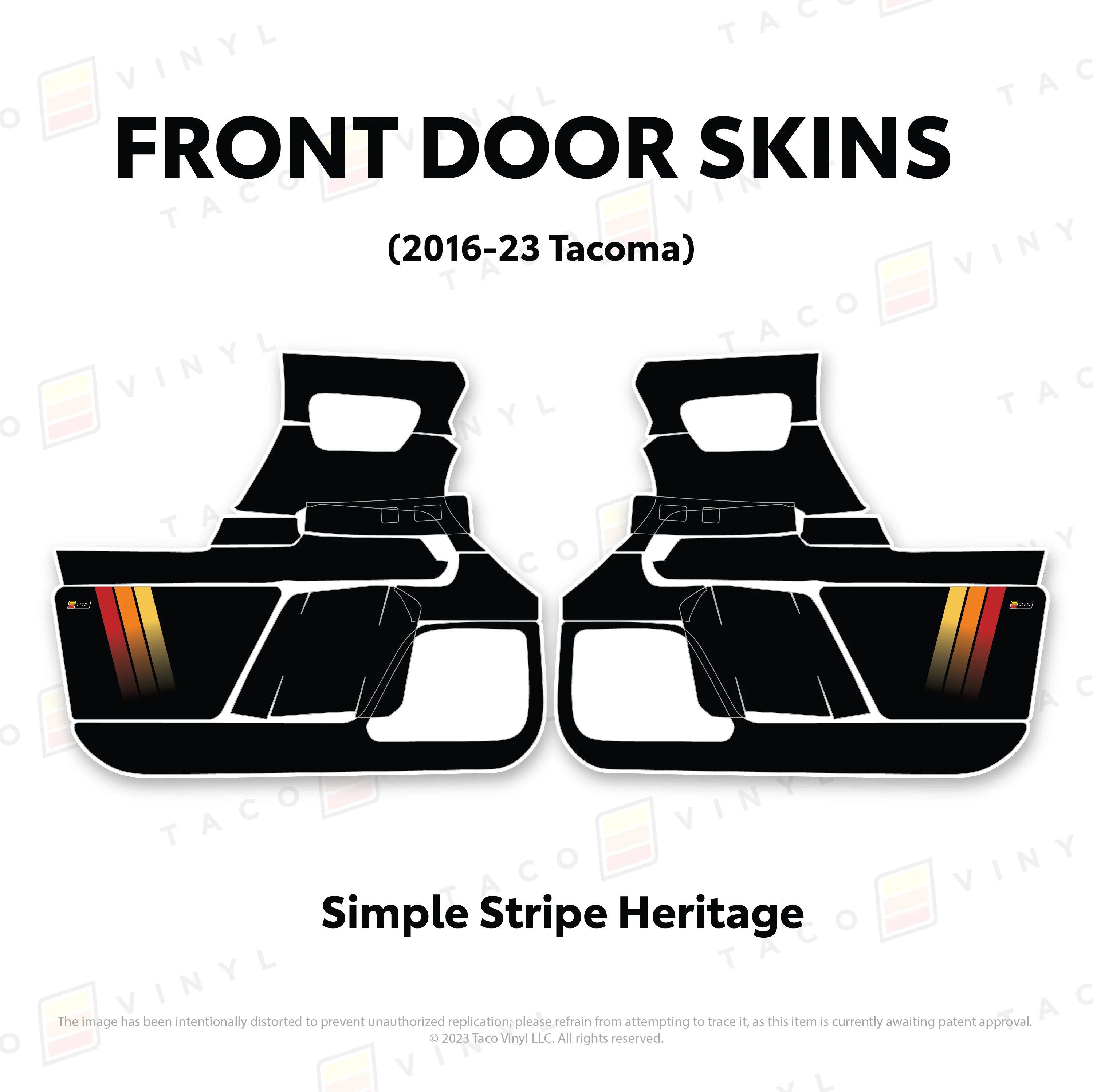 Taco Vinyl Door Skins for Tacoma (2016-2023) - Image 22