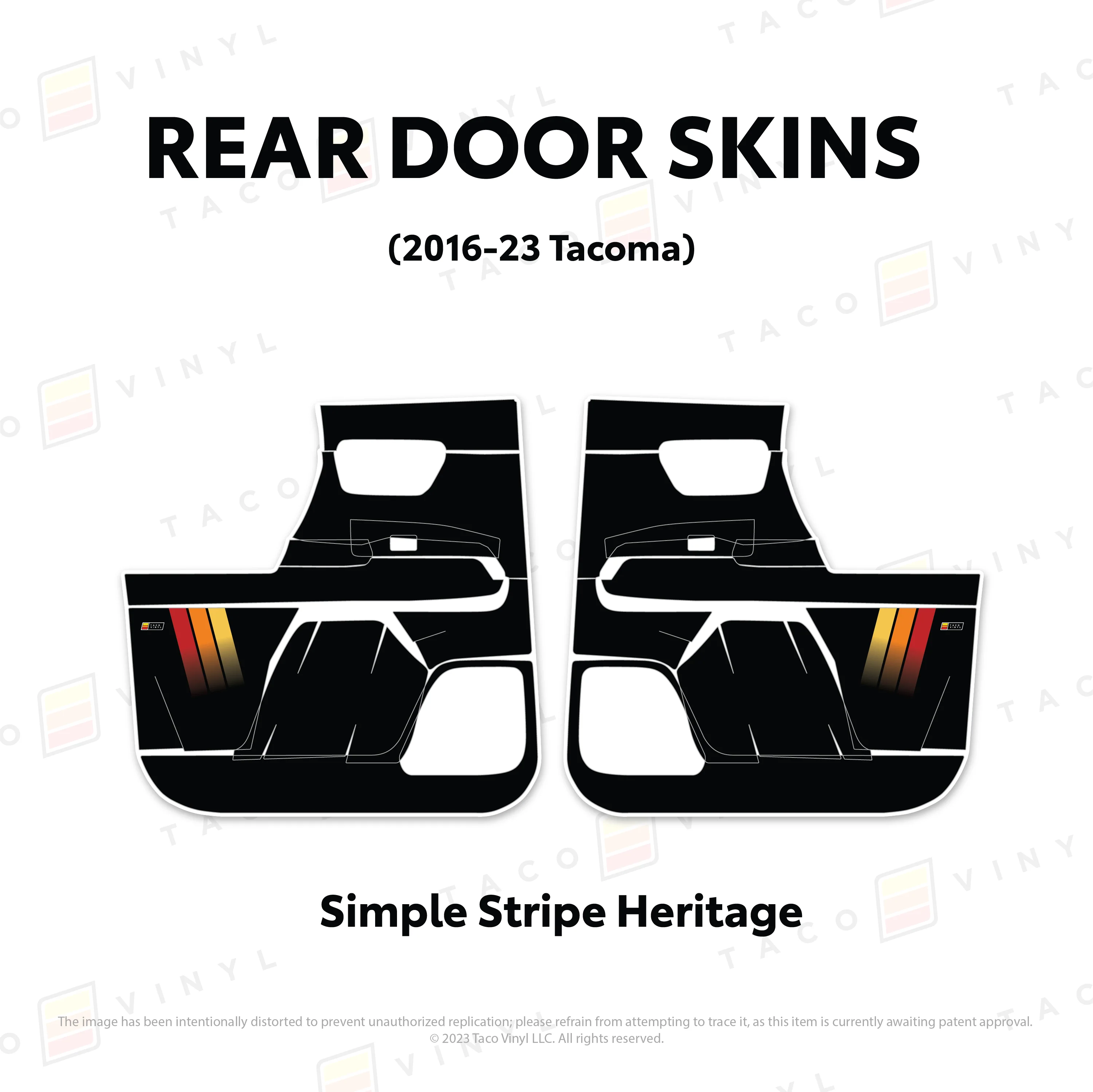 Taco Vinyl Door Skins for Tacoma (2016-2023) - Image 23