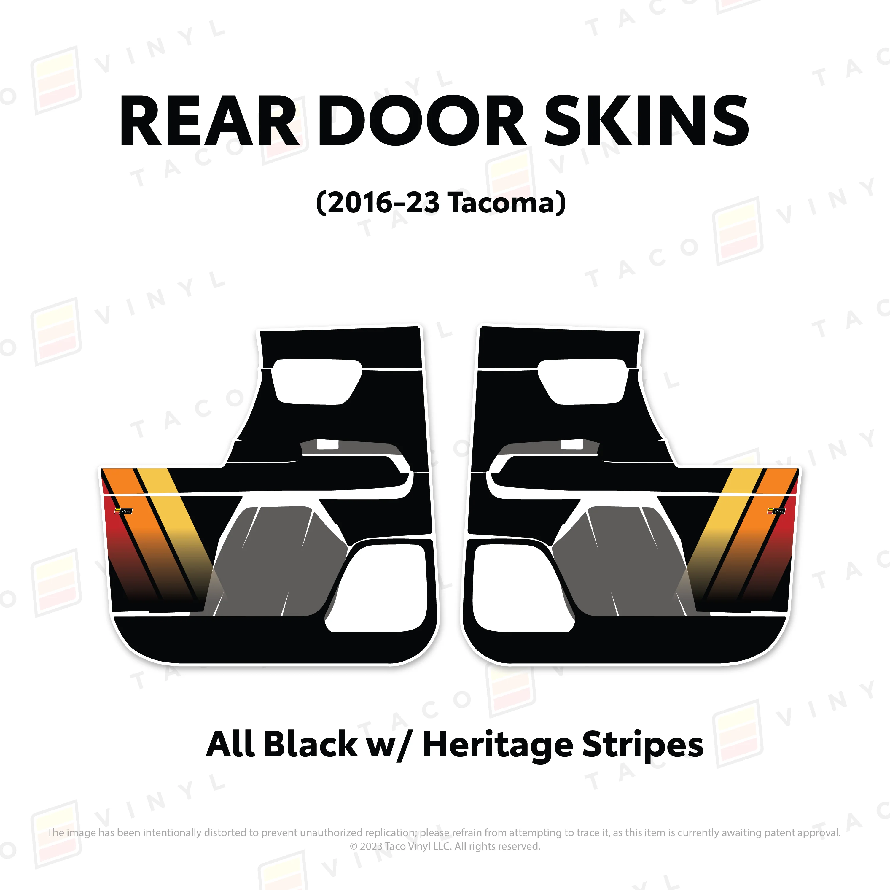 Taco Vinyl Door Skins for Tacoma (2016-2023) - Image 56