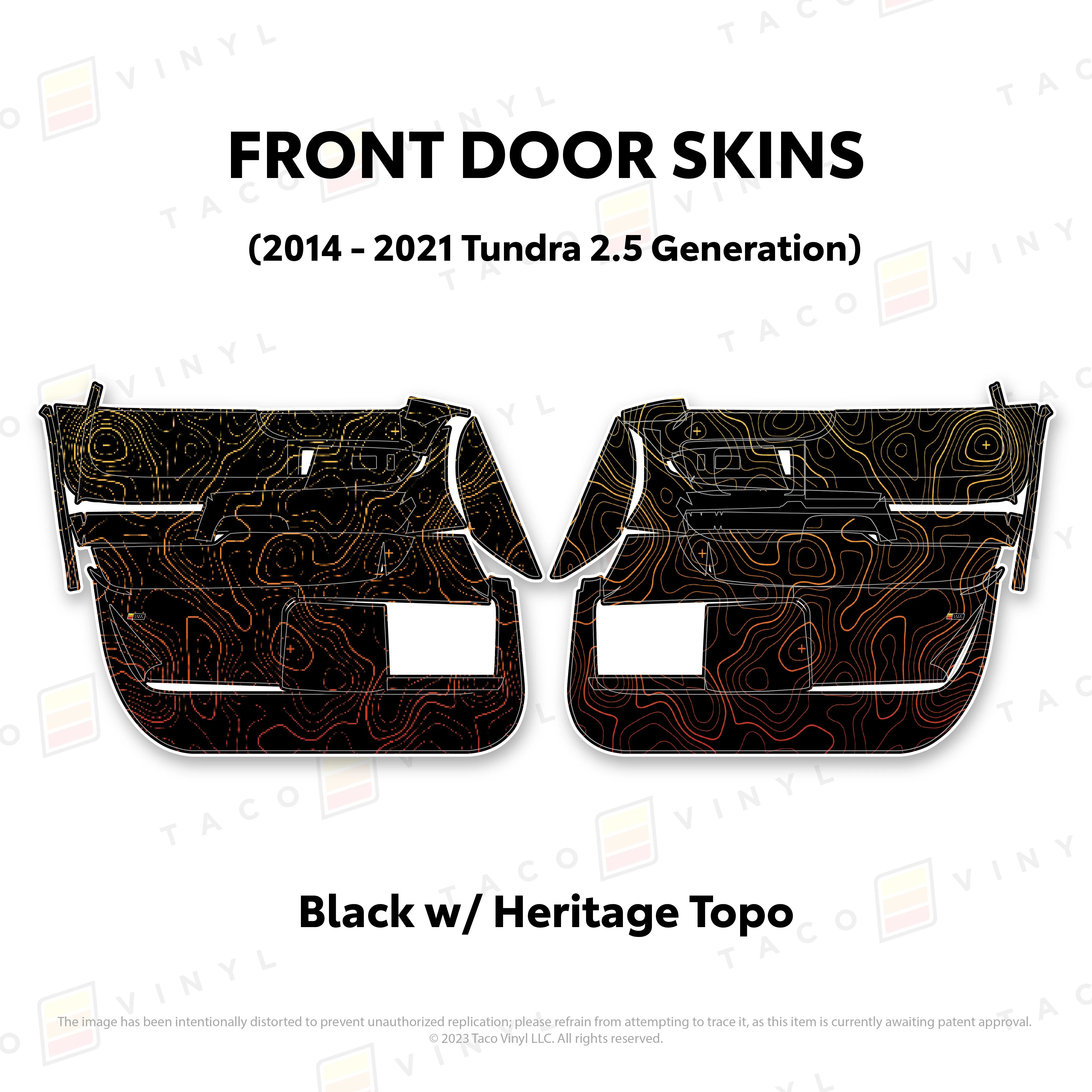 Taco Vinyl Door Skins for Tundra (2014-2021) - Image 14