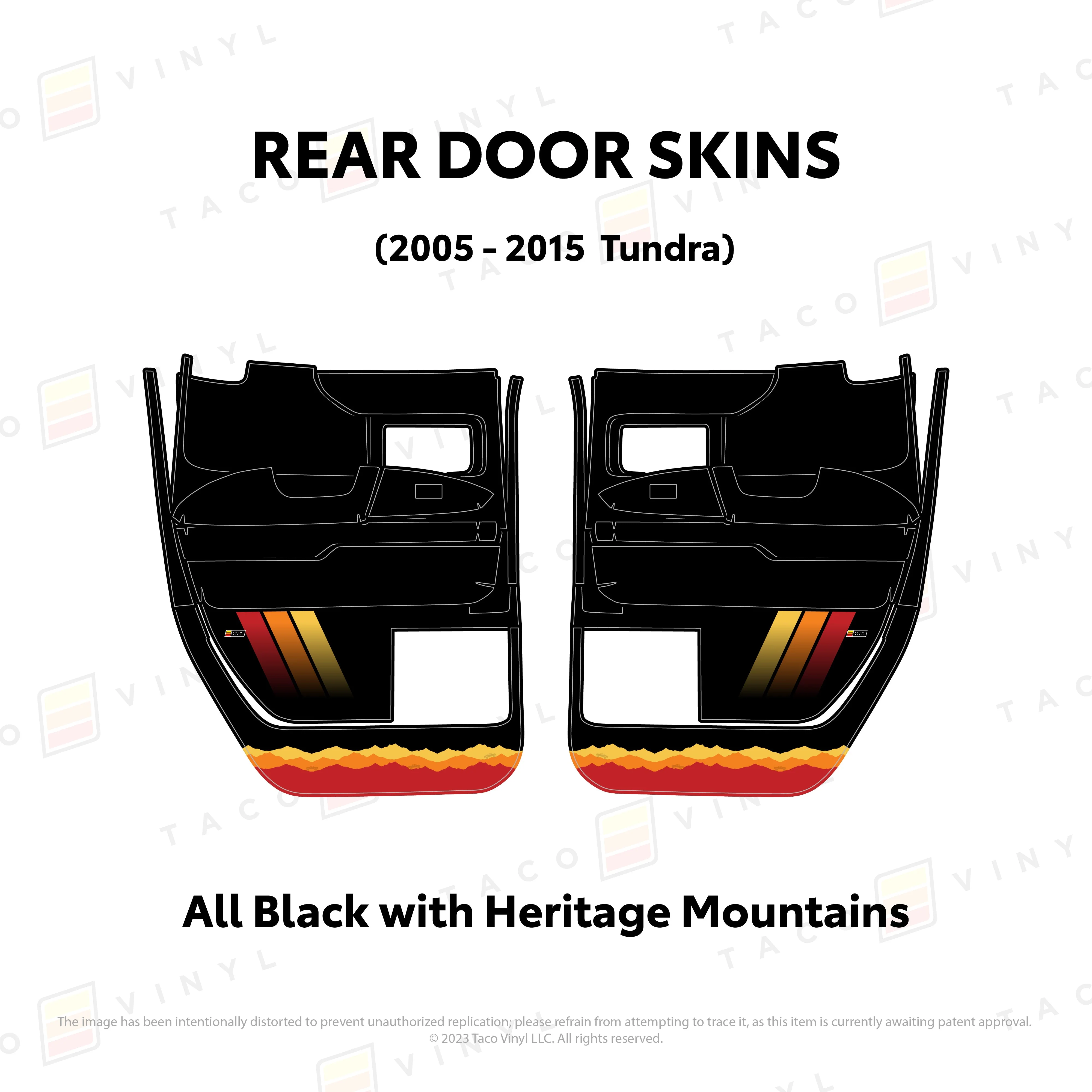 Taco Vinyl Door Skins for Tundra (2014-2021) - Image 18