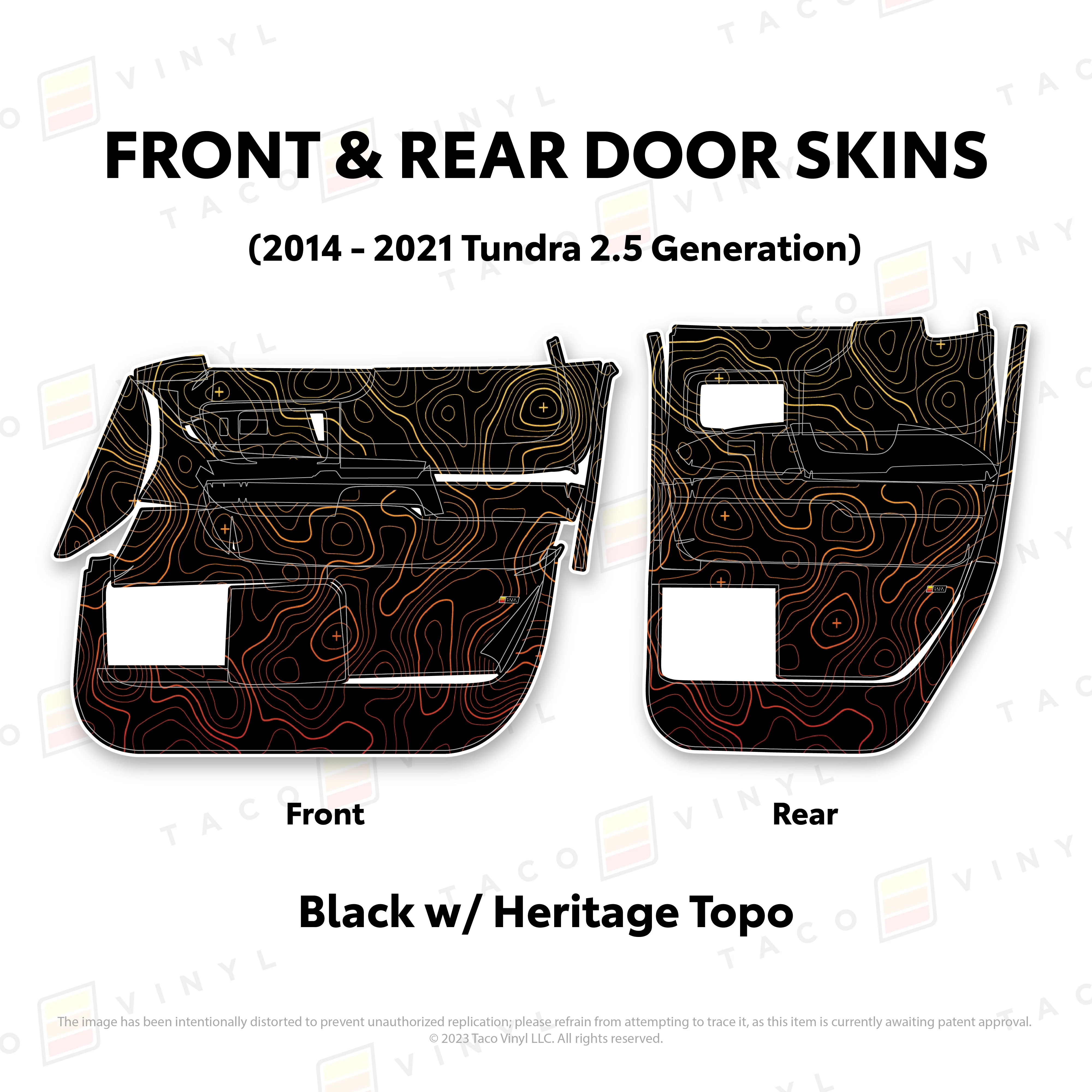 Taco Vinyl Door Skins for Tundra (2014-2021) - Image 35