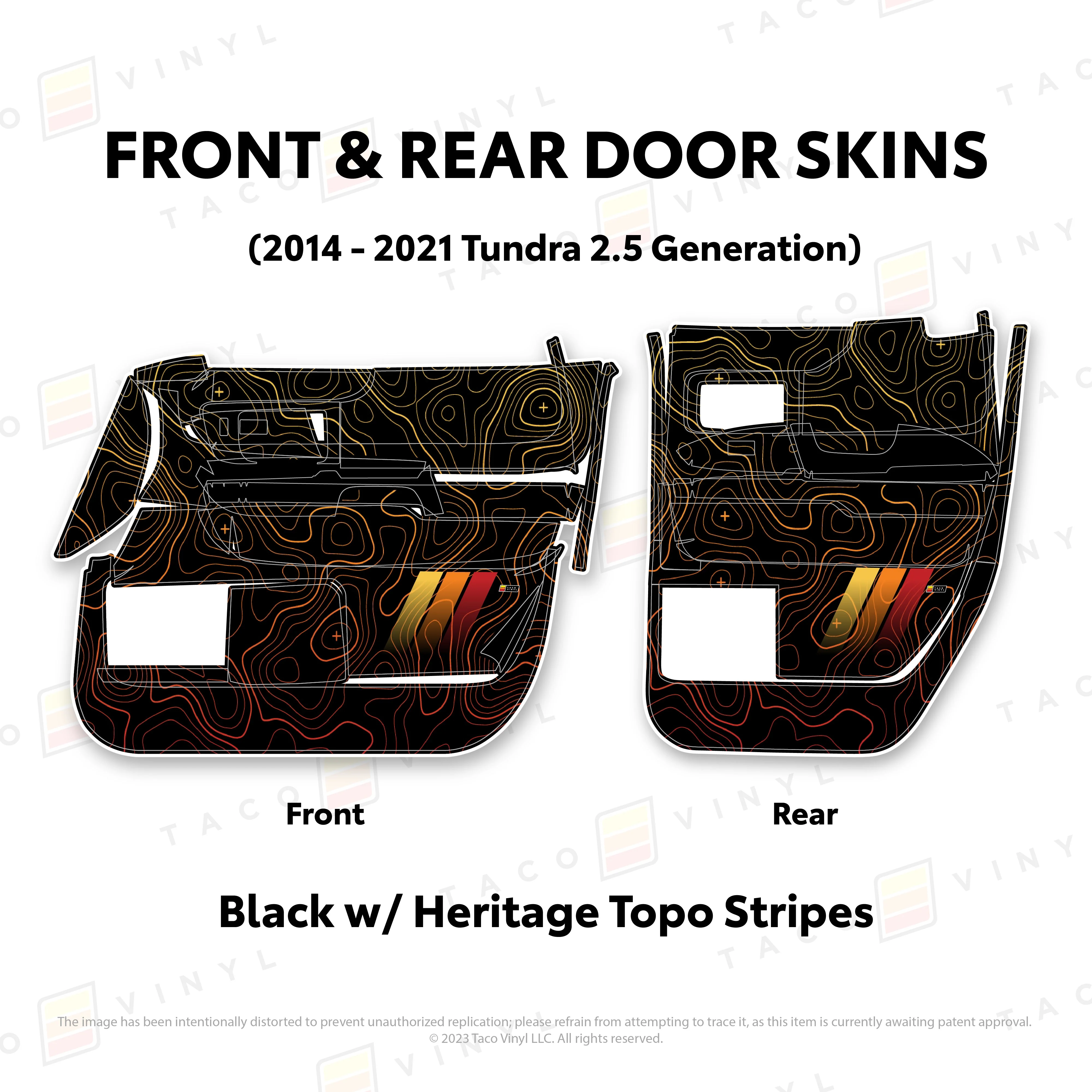 Taco Vinyl Door Skins for Tundra (2014-2021) - Image 36