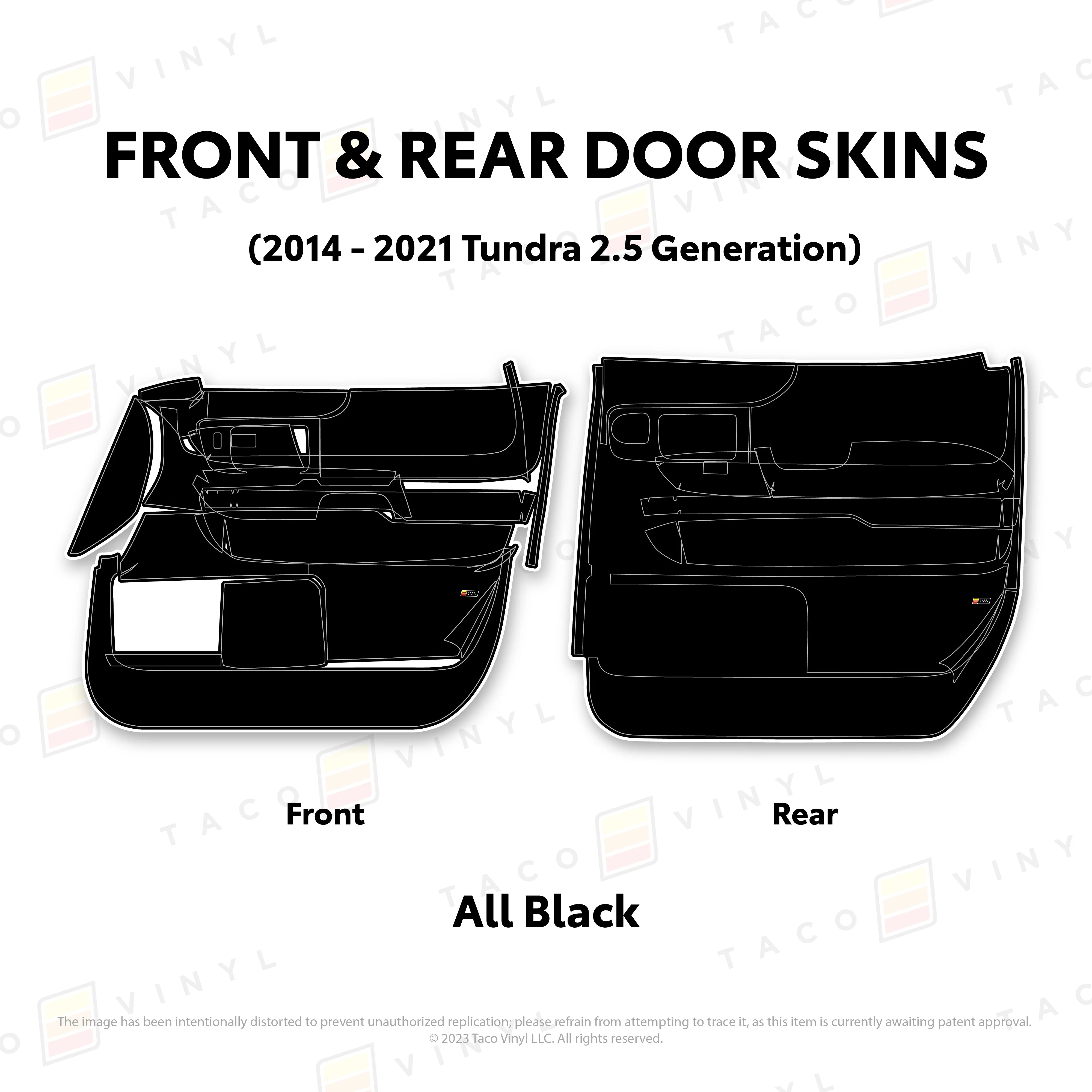 Taco Vinyl Door Skins for Tundra (2014-2021) - Image 62