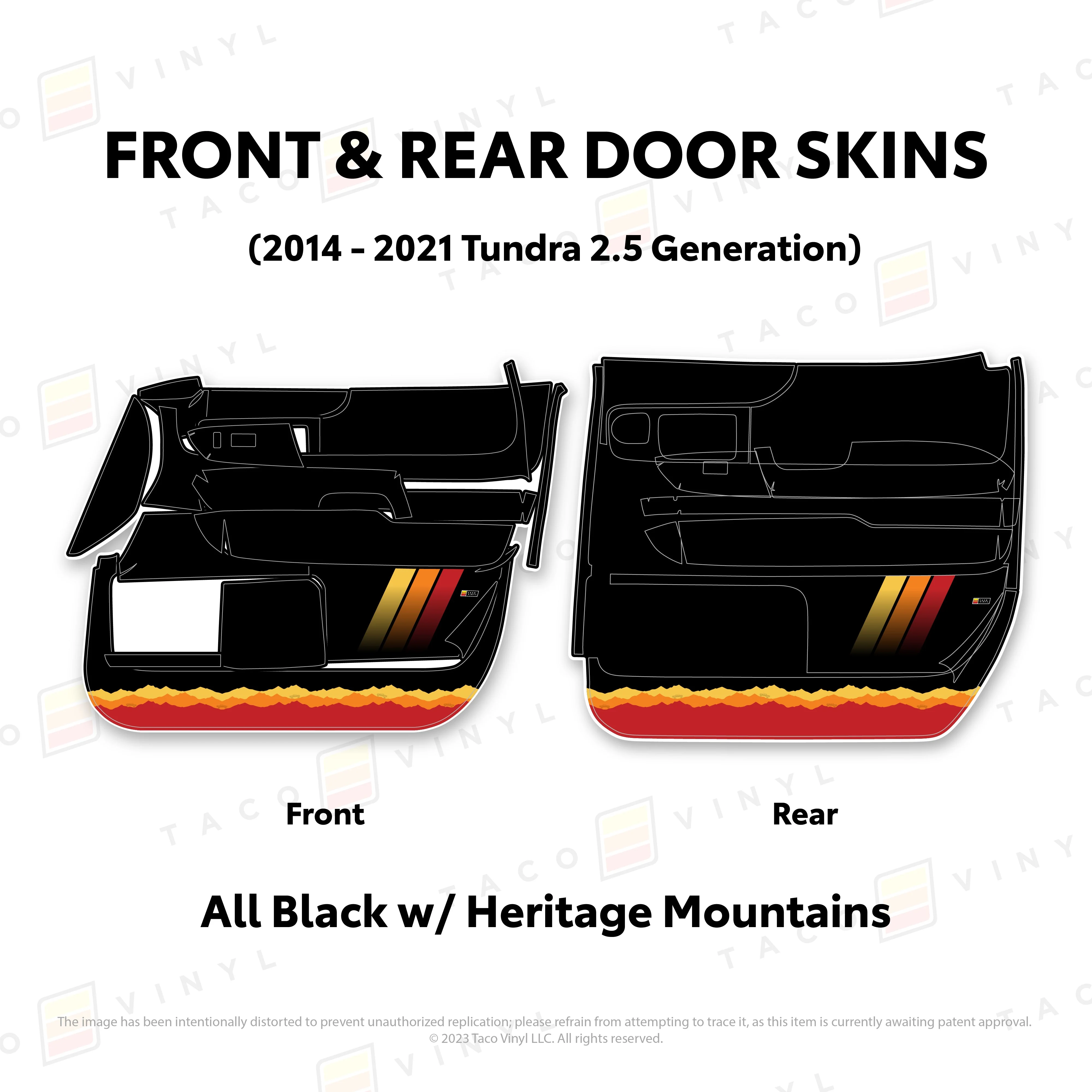 Taco Vinyl Door Skins for Tundra (2014-2021) - Image 63
