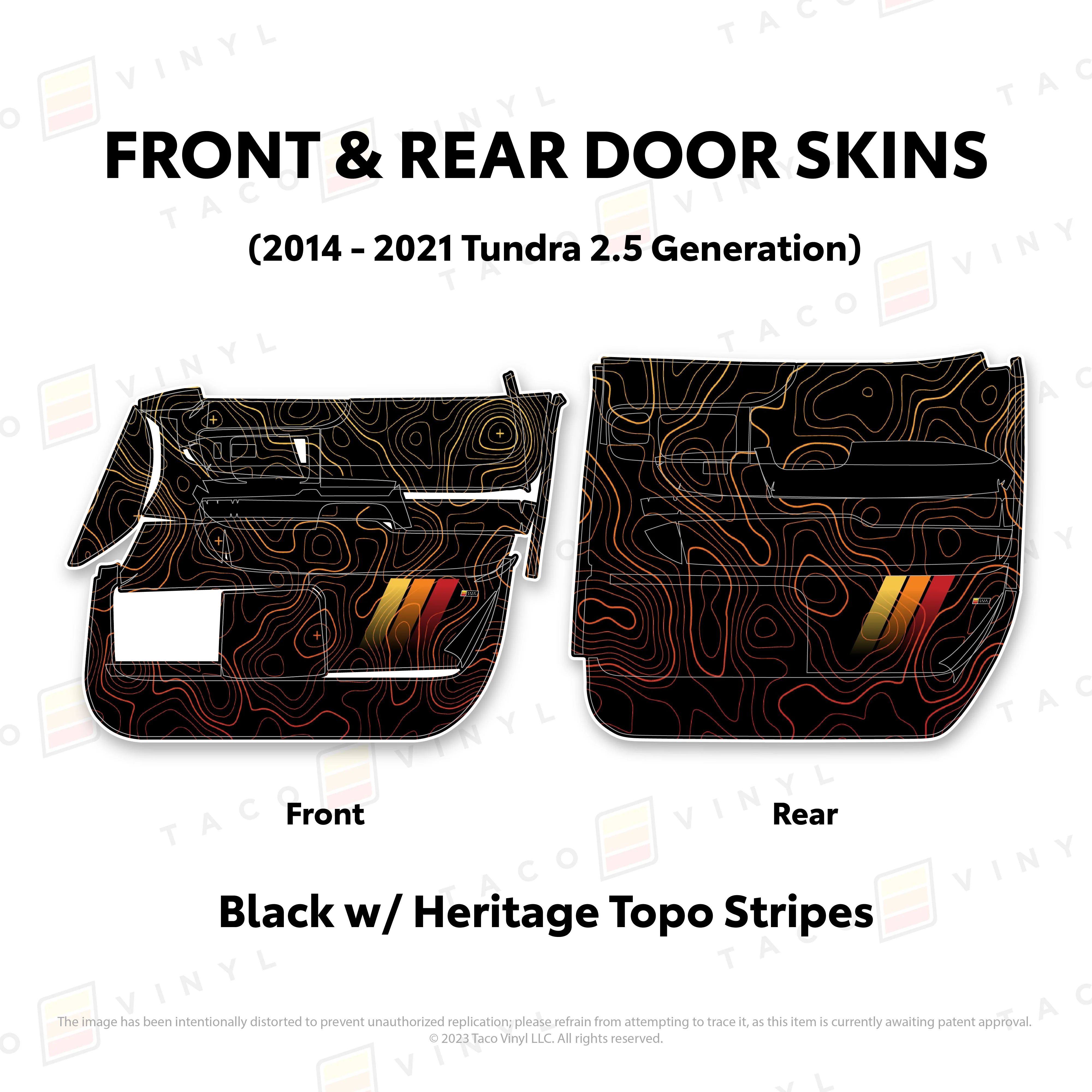 Taco Vinyl Door Skins for Tundra (2014-2021) - Image 66