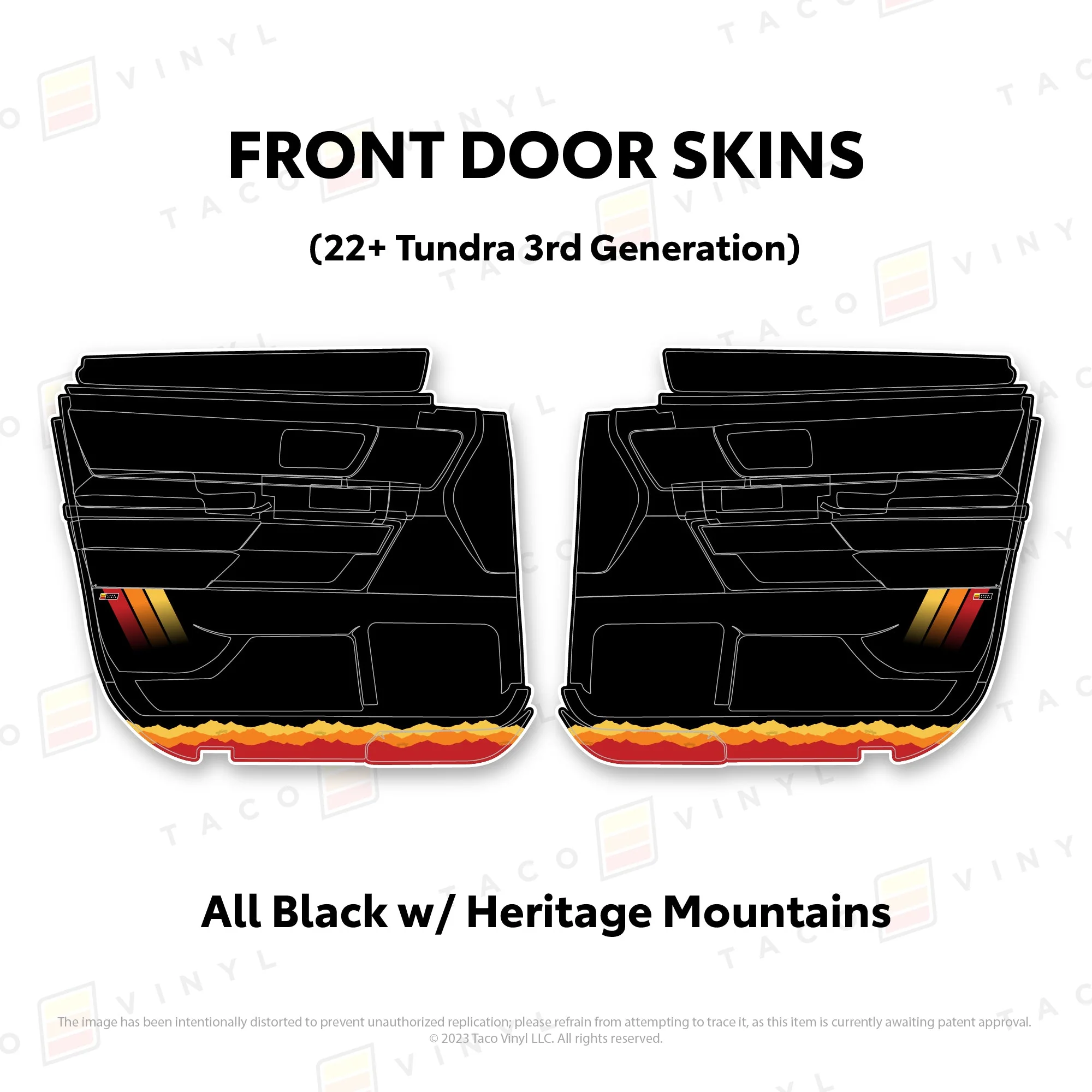 Taco Vinyl Door Skins for Tundra (2022-2026) - Image 17