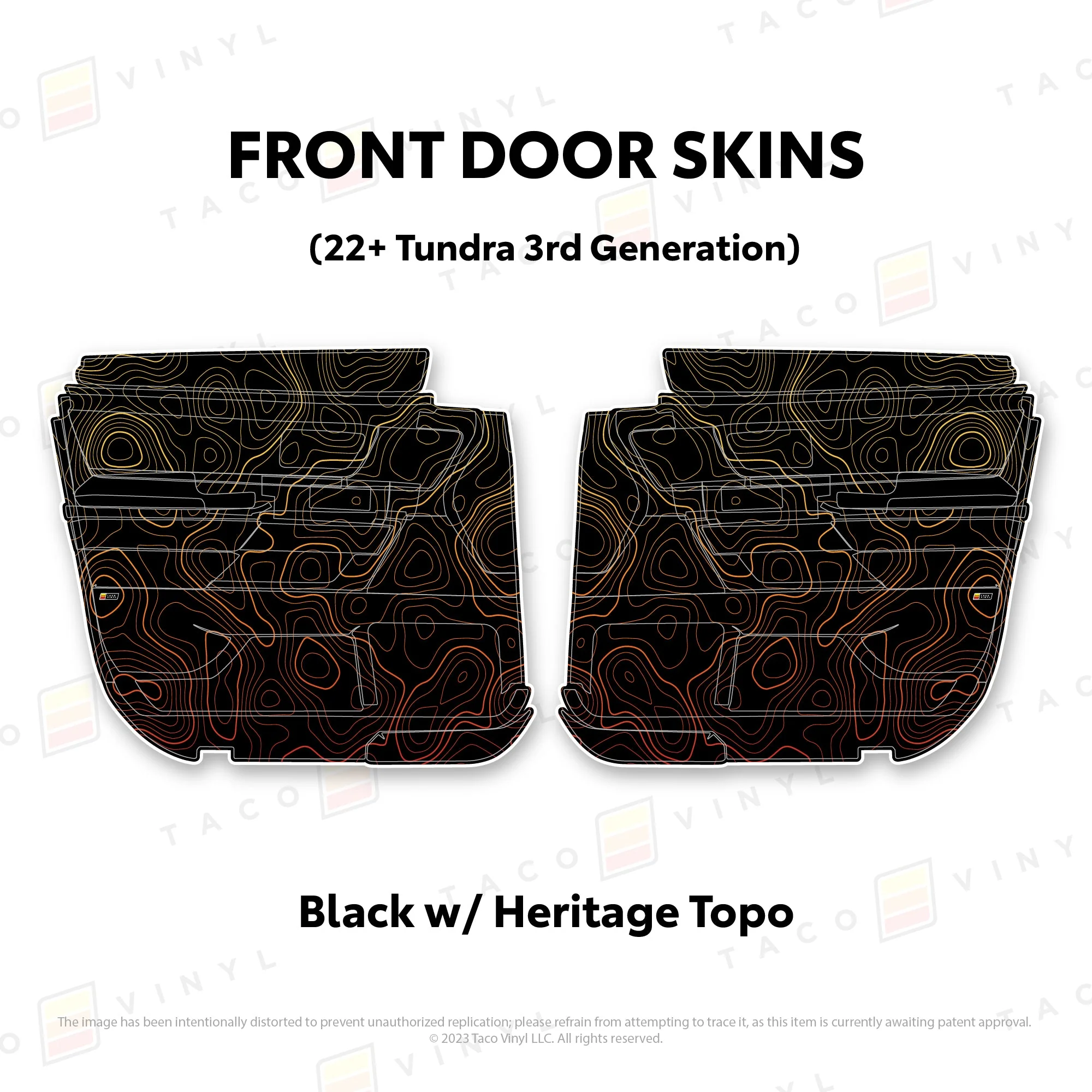 Taco Vinyl Door Skins for Tundra (2022-2026) - Image 19