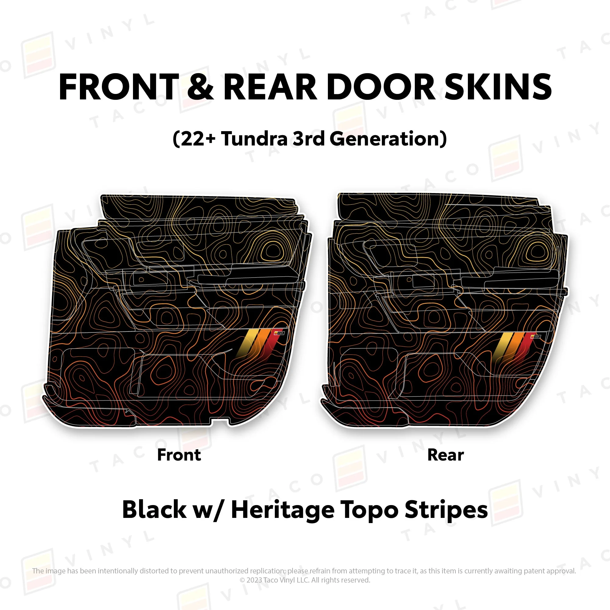 Taco Vinyl Door Skins for Tundra (2022-2026) - Image 6