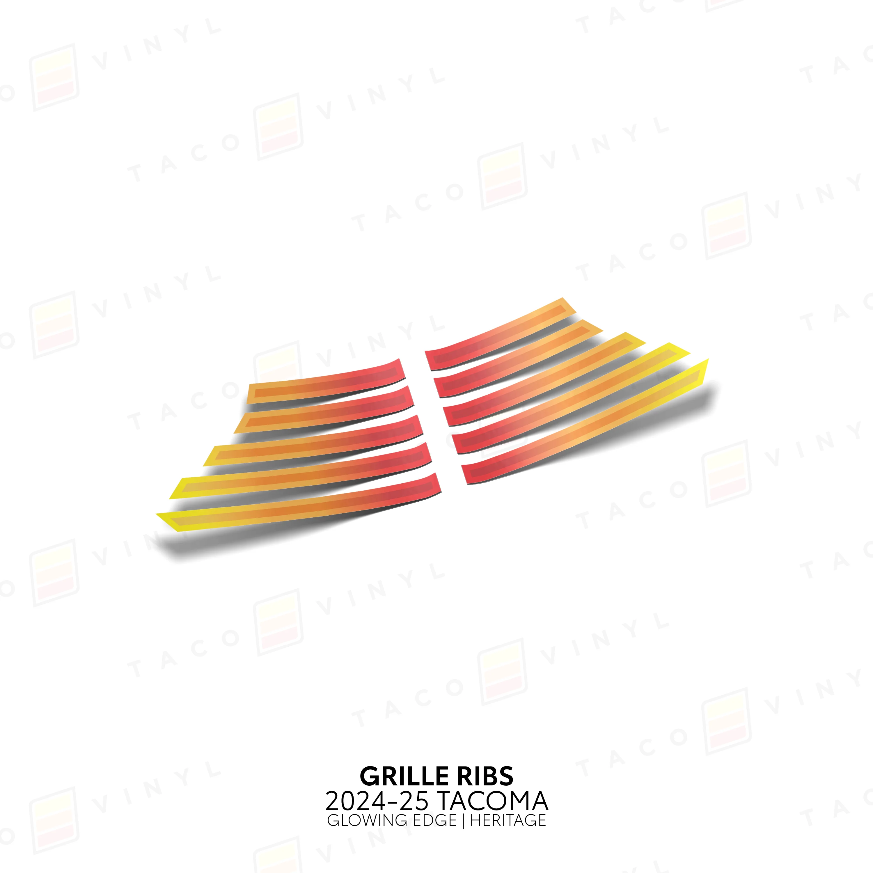 Taco Vinyl Glowing Edge Grille Ribs for Tacoma (2024-2025) - Image 2
