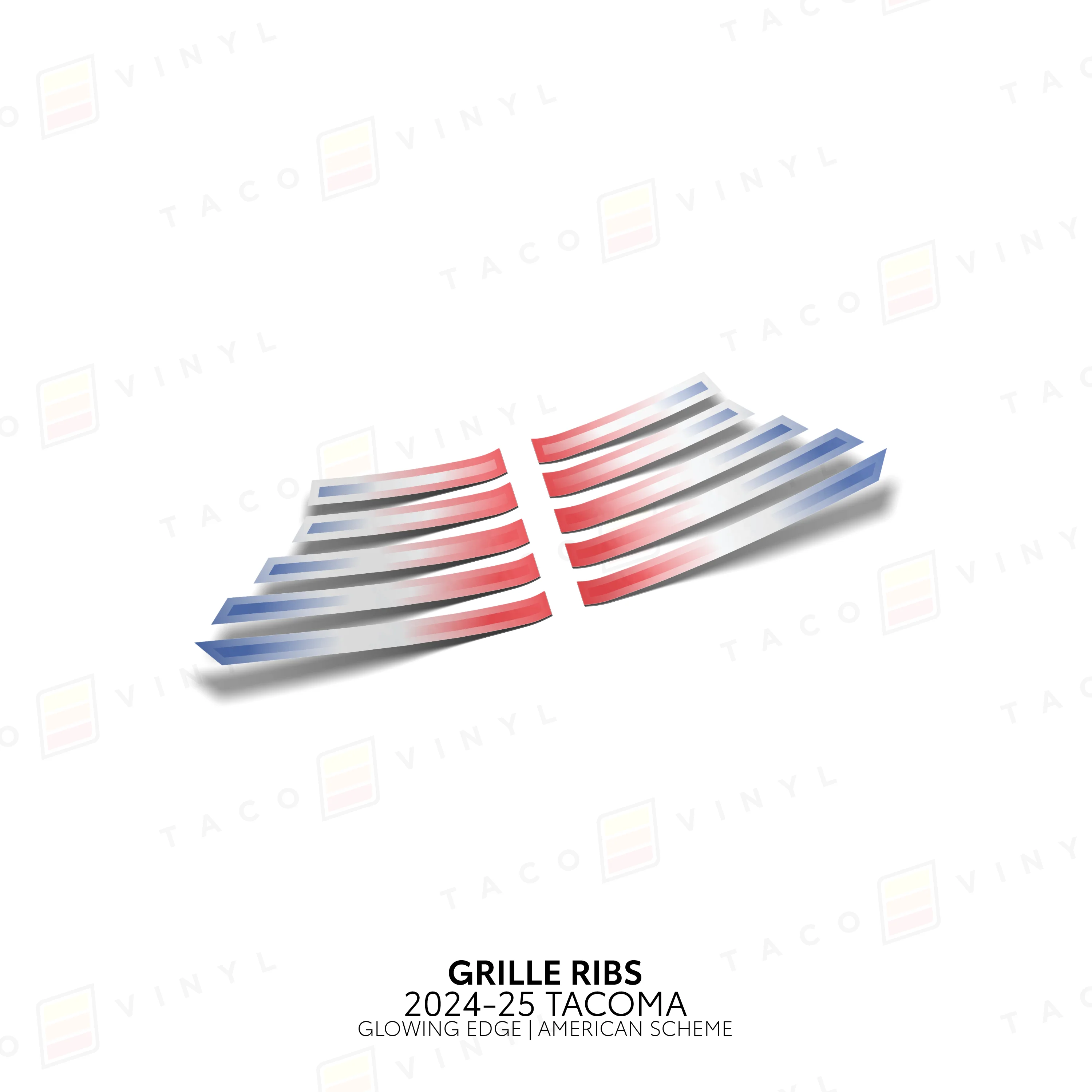 Taco Vinyl Glowing Edge Grille Ribs for Tacoma (2024-2025) - Image 3