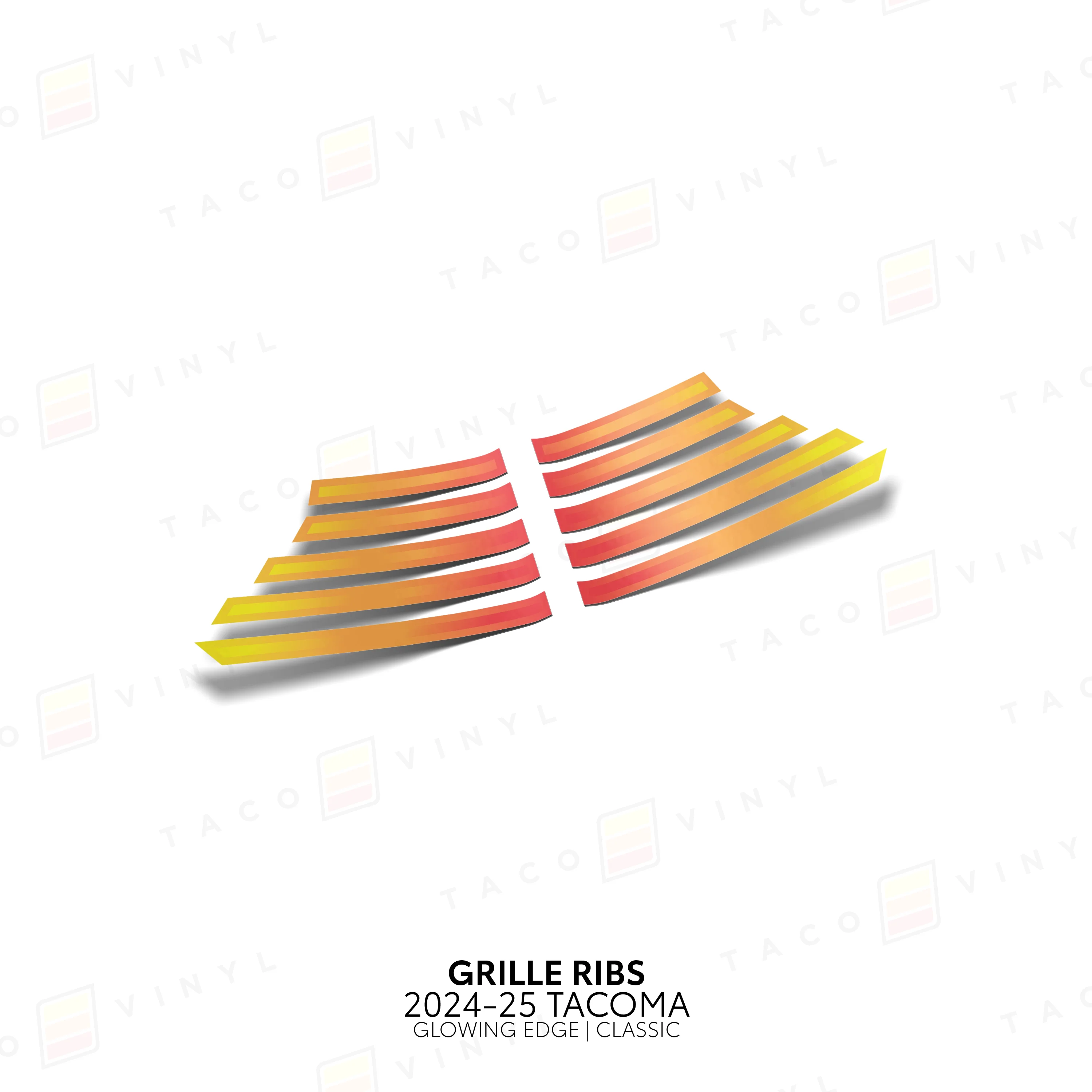Taco Vinyl Glowing Edge Grille Ribs for Tacoma (2024-2025) - Image 5