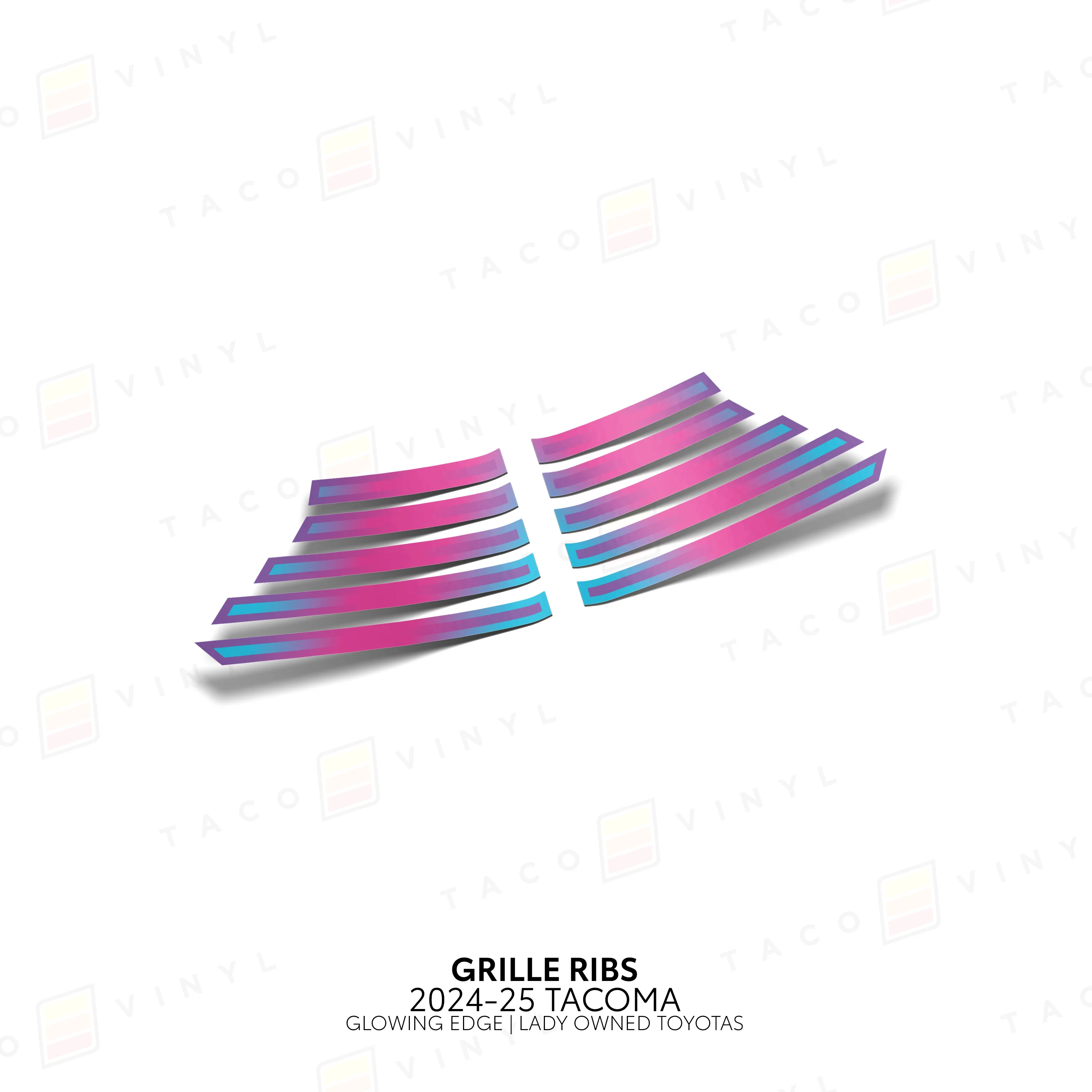 Taco Vinyl Glowing Edge Grille Ribs for Tacoma (2024-2025) - Image 9