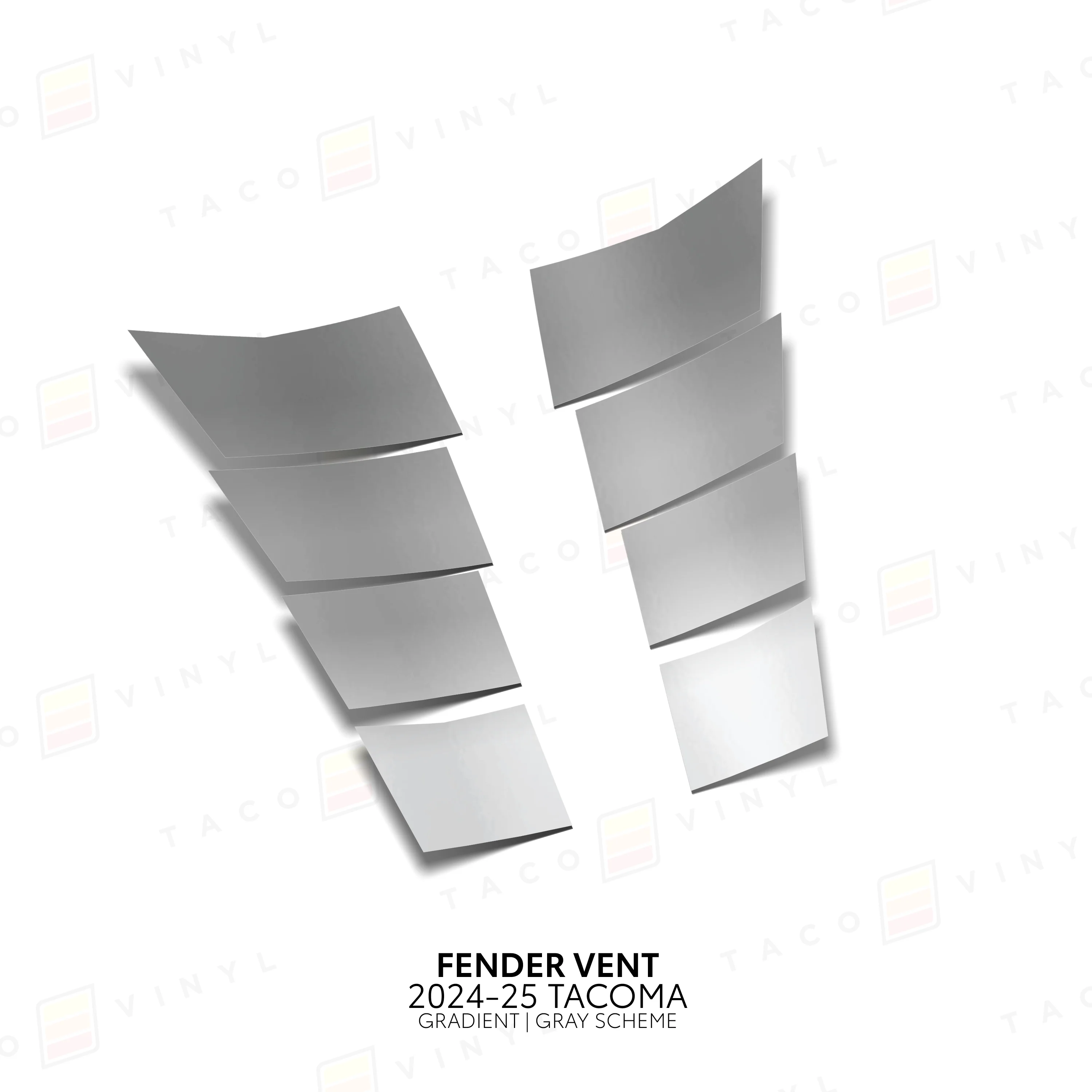 Taco Vinyl Gradient Fender Vent Decal Overlays for Tacoma (2024–2026) - Image 12