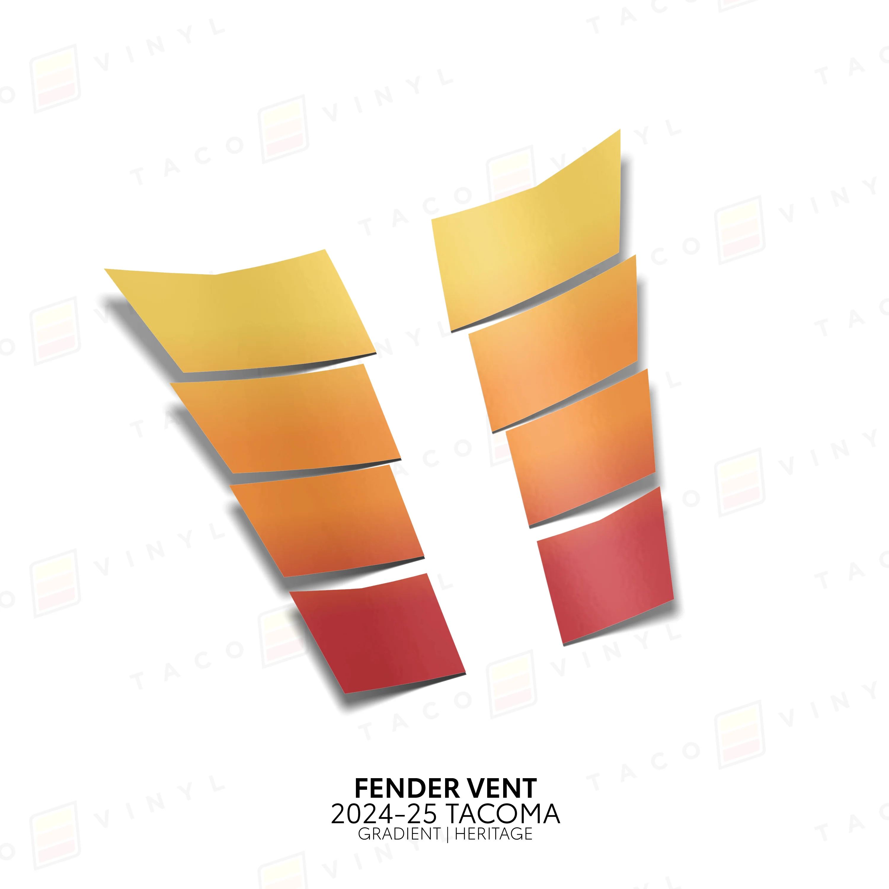 Taco Vinyl Gradient Fender Vent Decal Overlays for Tacoma (2024–2026) - Image 4