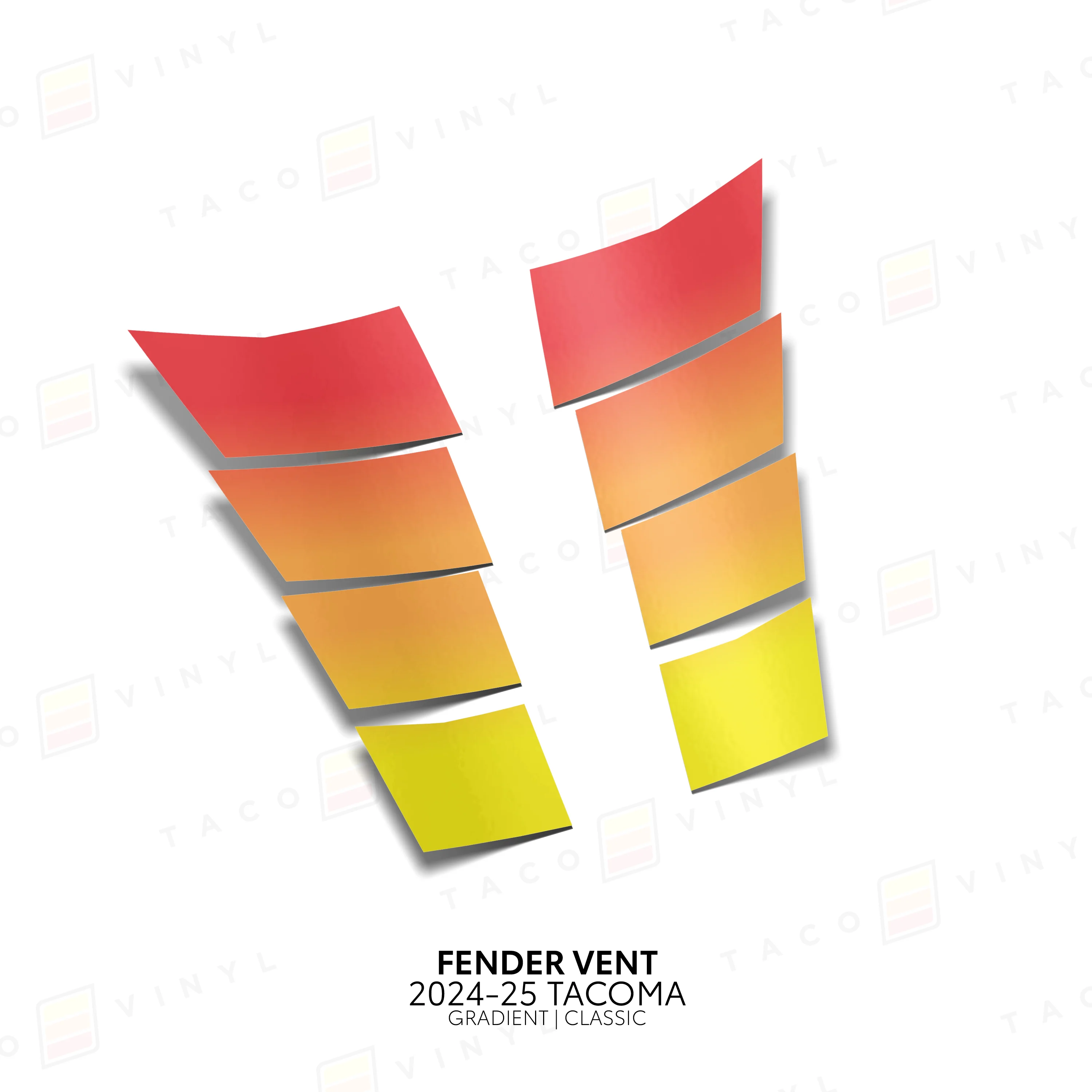 Taco Vinyl Gradient Fender Vent Decal Overlays for Tacoma (2024–2026) - Image 5