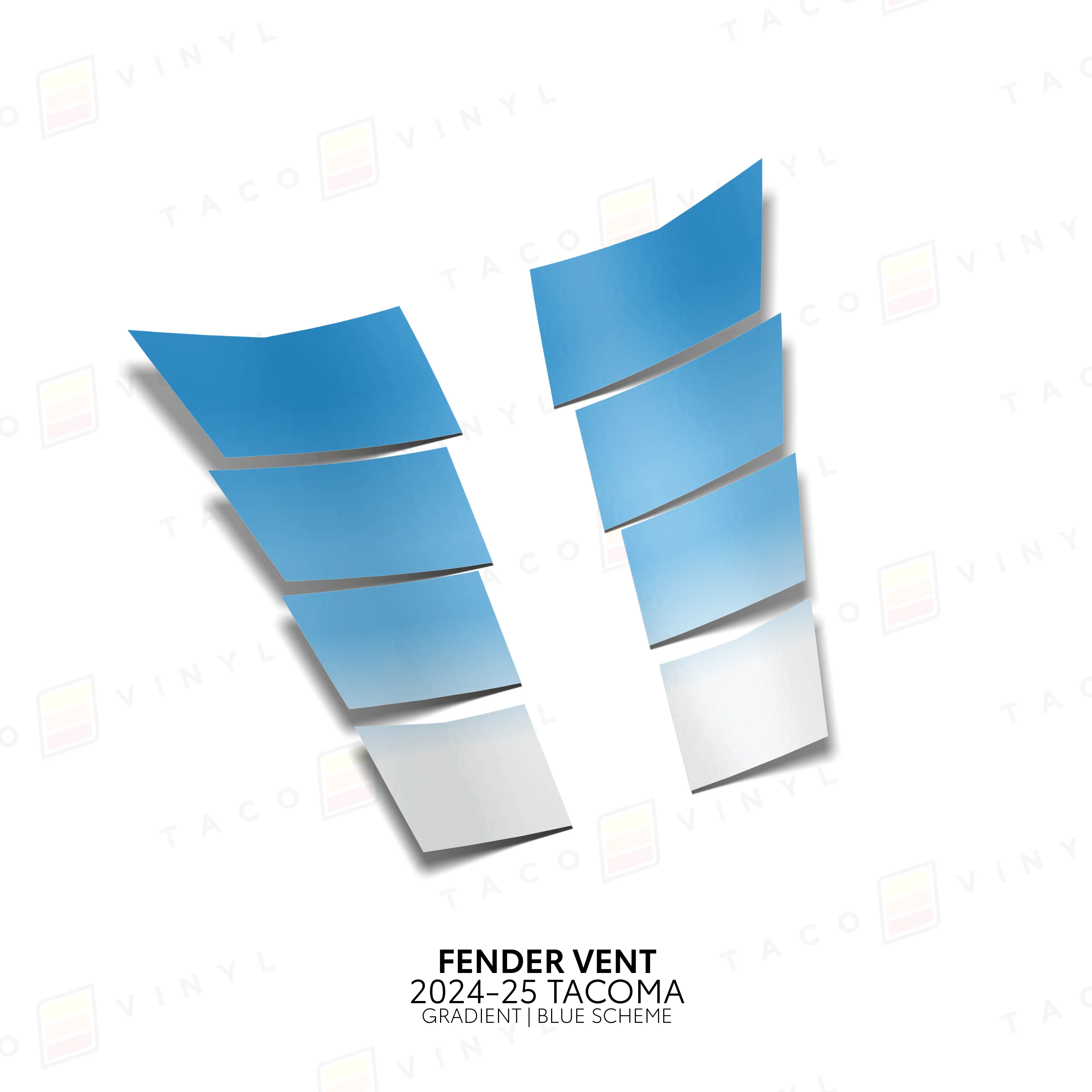Taco Vinyl Gradient Fender Vent Decal Overlays for Tacoma (2024–2026) - Image 7