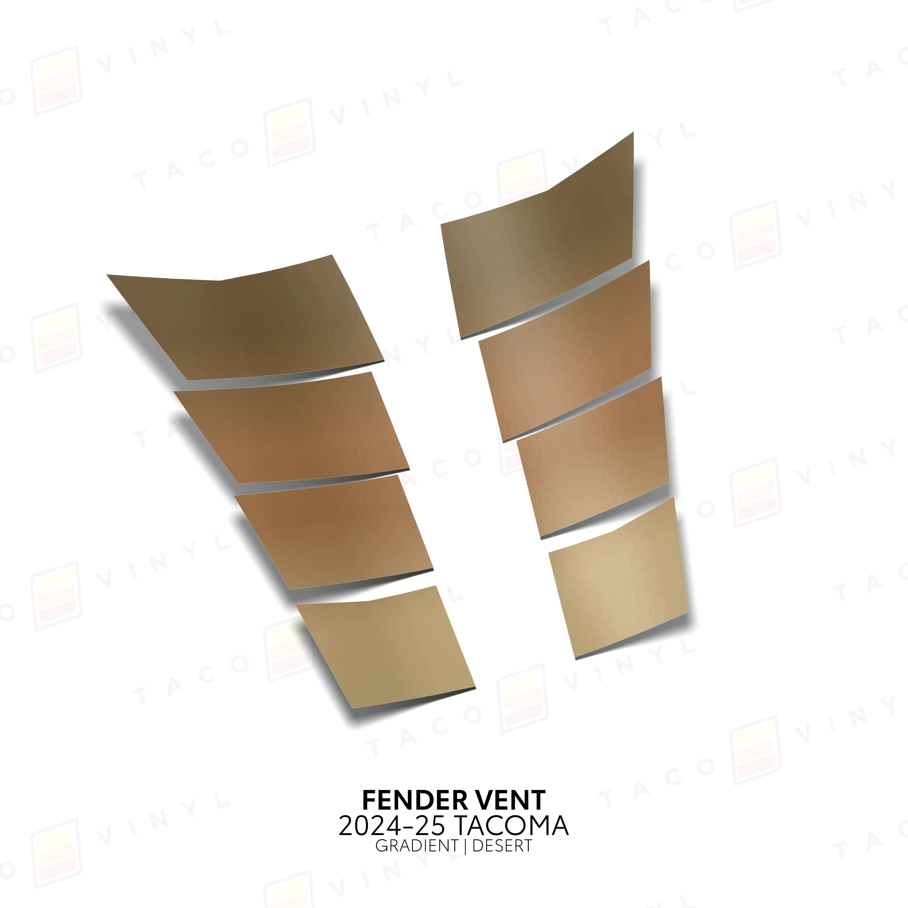 Taco Vinyl Gradient Fender Vent Decal Overlays for Tacoma (2024–2026) - Image 8