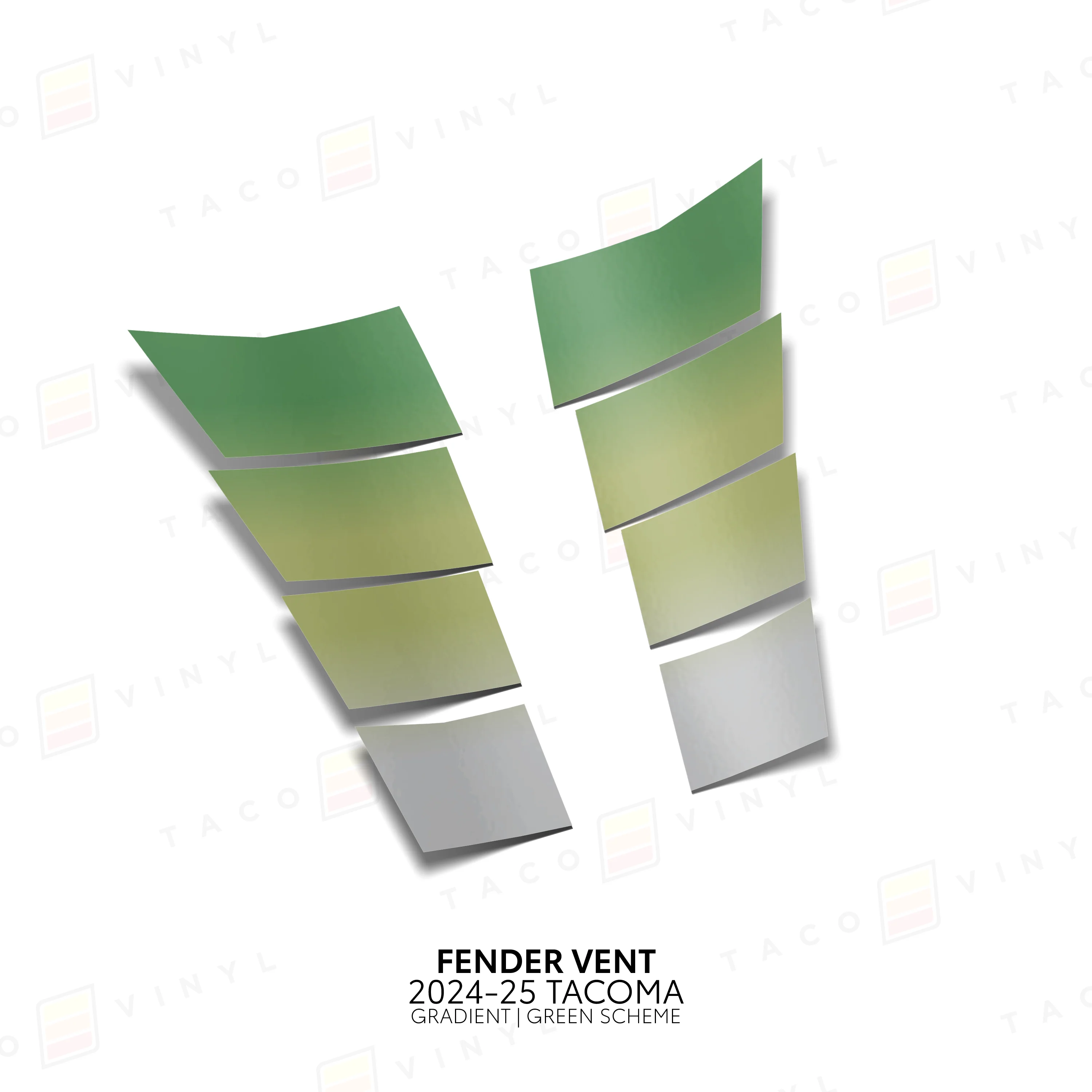 Taco Vinyl Gradient Fender Vent Decal Overlays for Tacoma (2024–2026) - Image 9