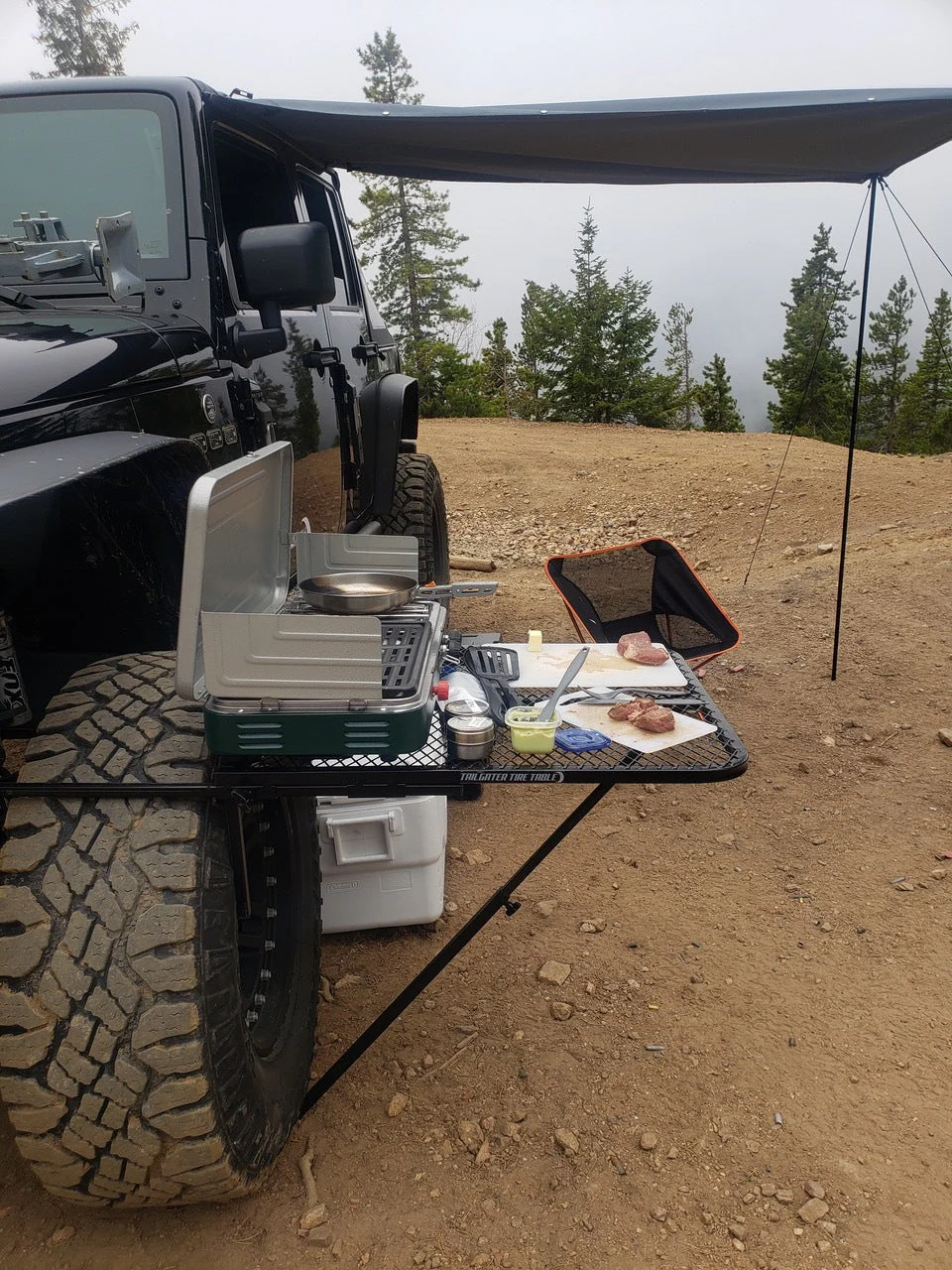 Tail Gater Tire Table Large Aluminum Camping Table - Image 6