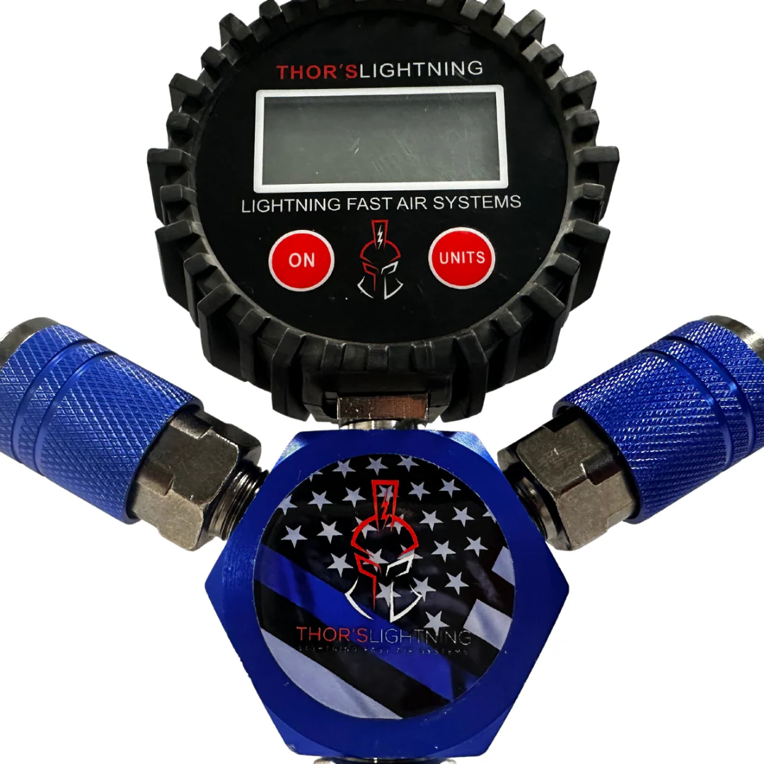 Thor's Hammer Air Compressor Hose Manifold (Thin Blue Line Edition) - Image 2