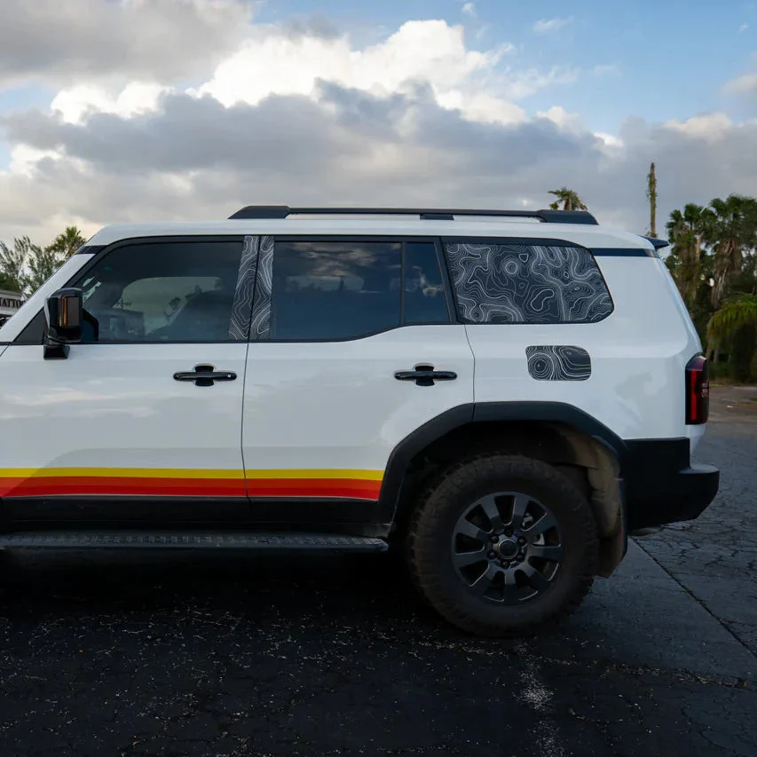 StickerFab Topographic Rear Window Map Overlays for Land Cruiser 250 (2024-2026) - Image 8