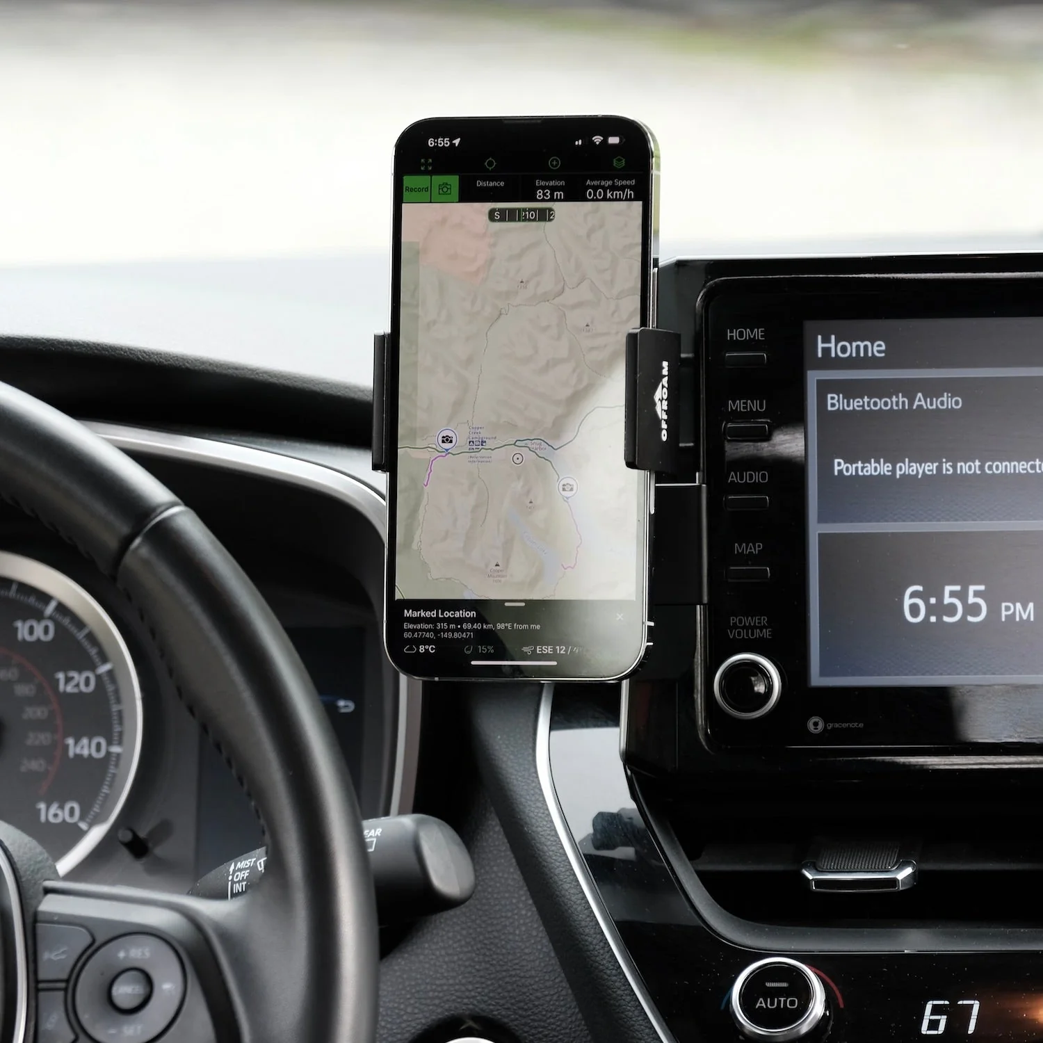Offroam Phone Mount for Toyota Corolla (2020-2026) & Corolla Cross (2022-2026) - Image 2