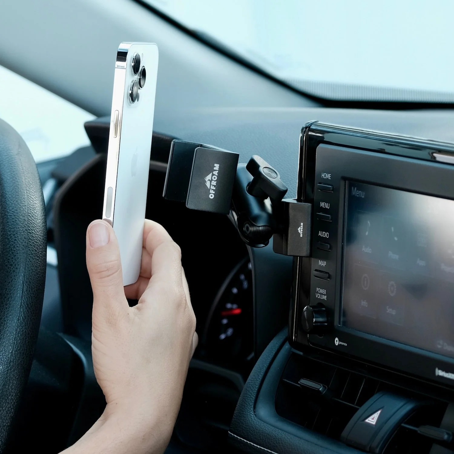 Offroam Phone Mount for Toyota RAV4 (2019-2025) with 7-in. or 8-in. Toyota Audio Multimedia - Image 2