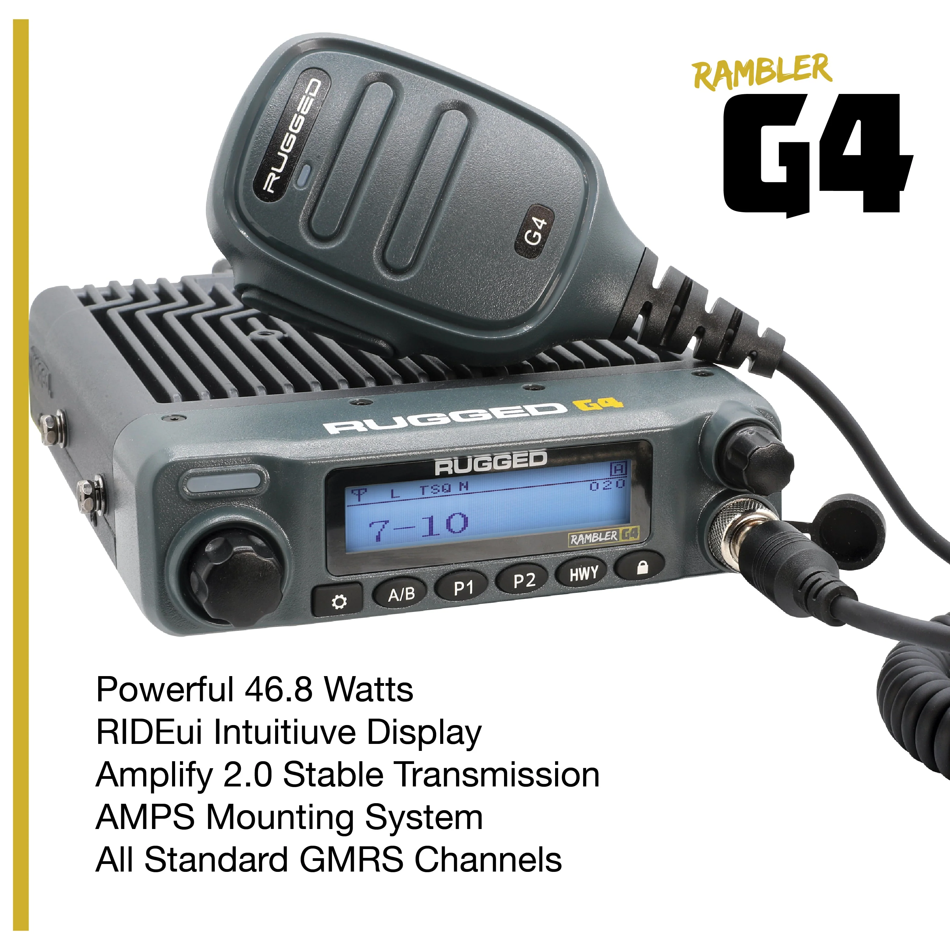 Rugged Radios Tacoma, 4Runner, Sequoia, Lexus Two-Way GMRS Mobile Radio Kit - Image 4