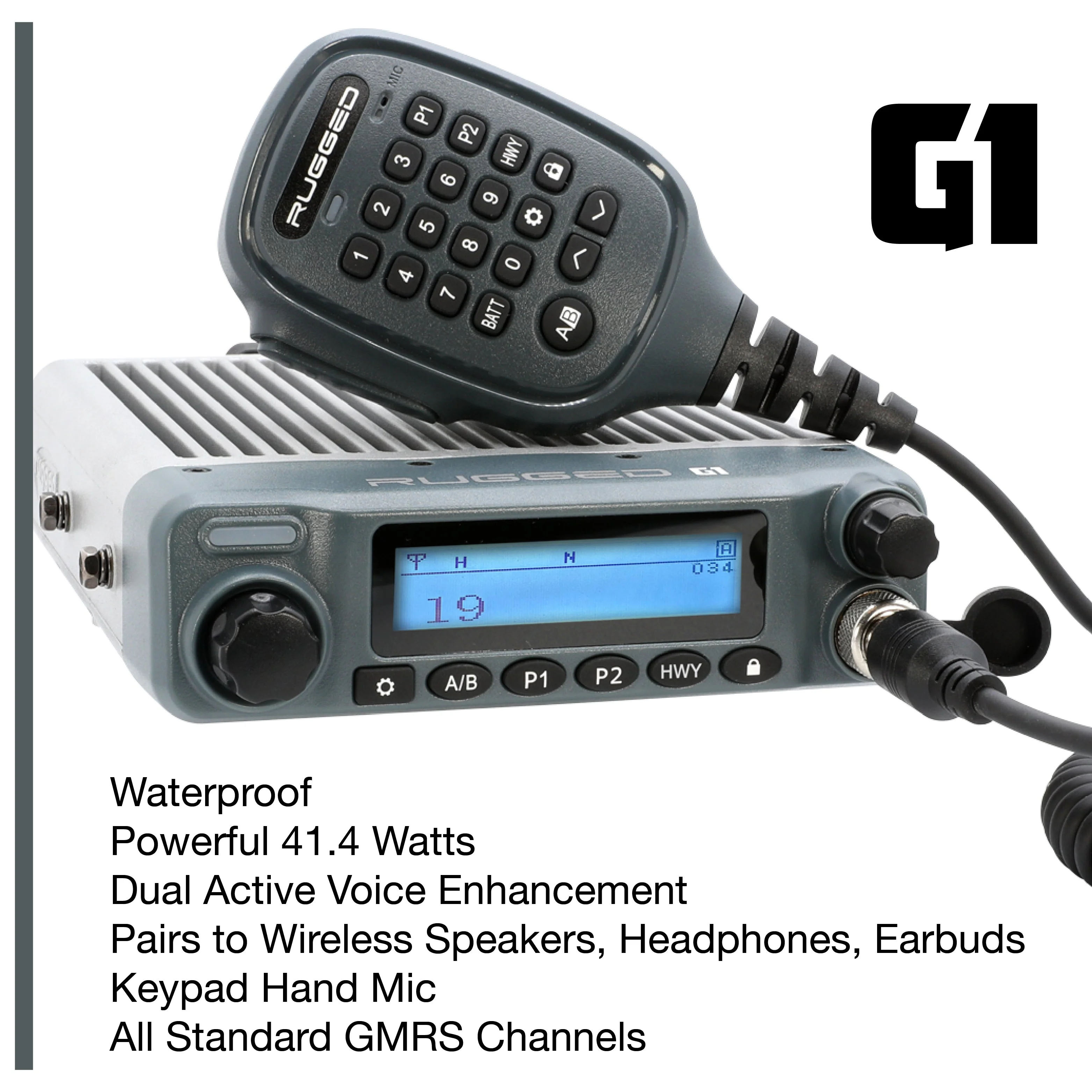 Rugged Radios Tacoma, 4Runner, Sequoia, Lexus Two-Way GMRS Mobile Radio Kit - Image 5