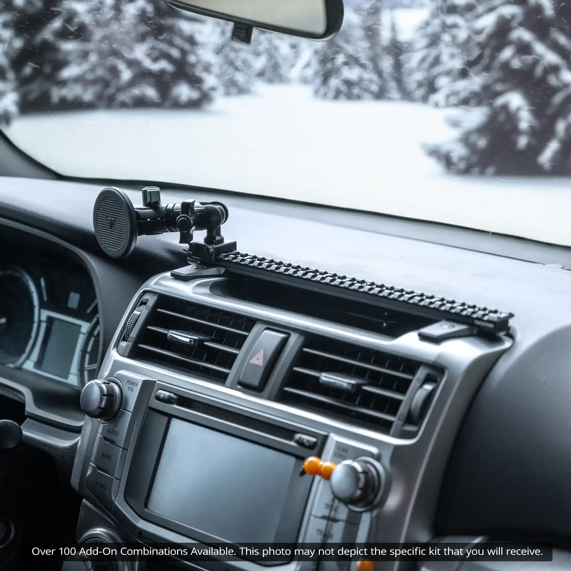 Tackform TRAXX™ Assault Track Picatinny Dash Bracket With MagSafe Phone & GoPro/Action Camera Mount for Toyota 4Runner (2010-2024) - Image 2