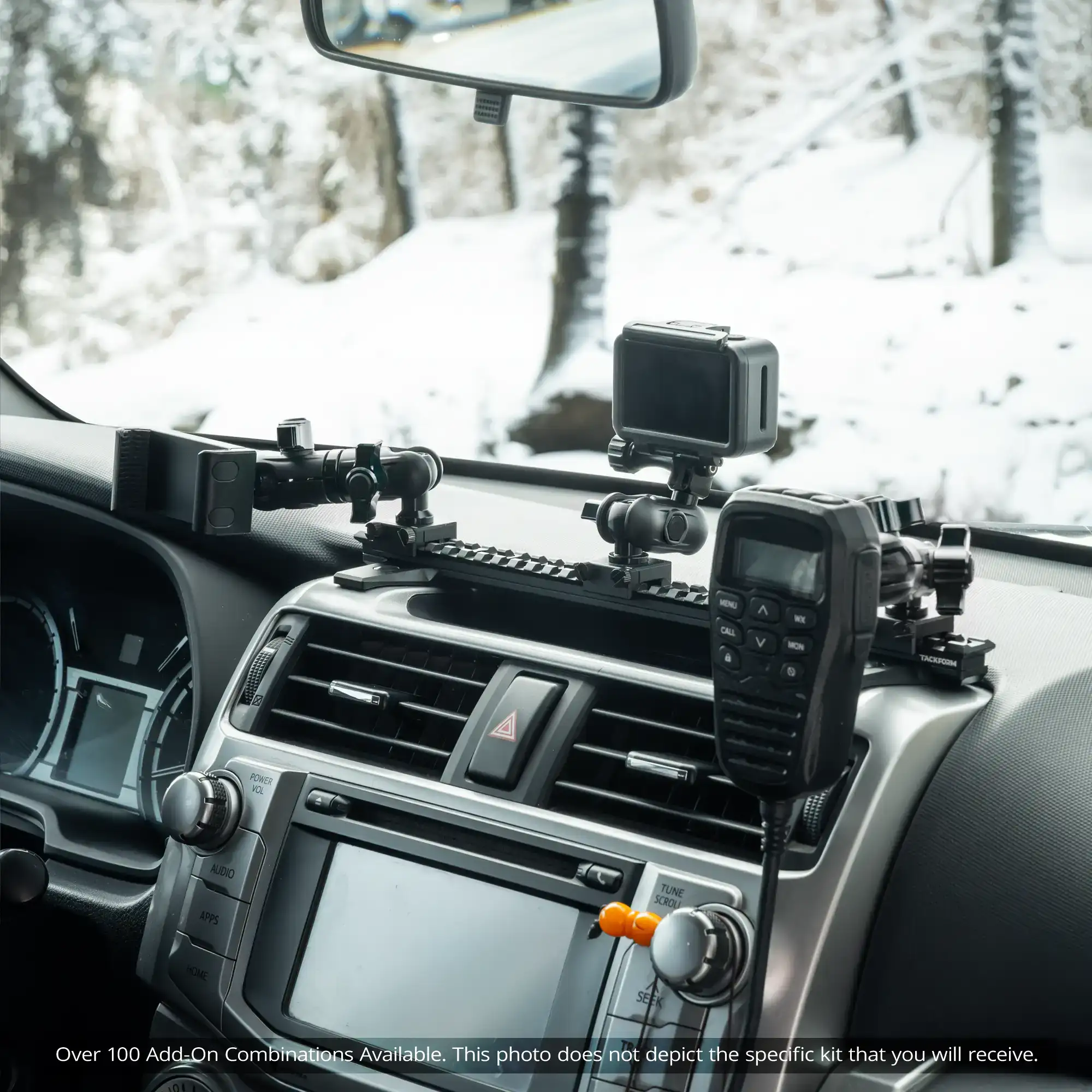 Tackform TRAXX™ Assault Track Picatinny Dash Bracket With MagSafe Phone & GoPro/Action Camera Mount for Toyota 4Runner (2010-2024) - Image 3