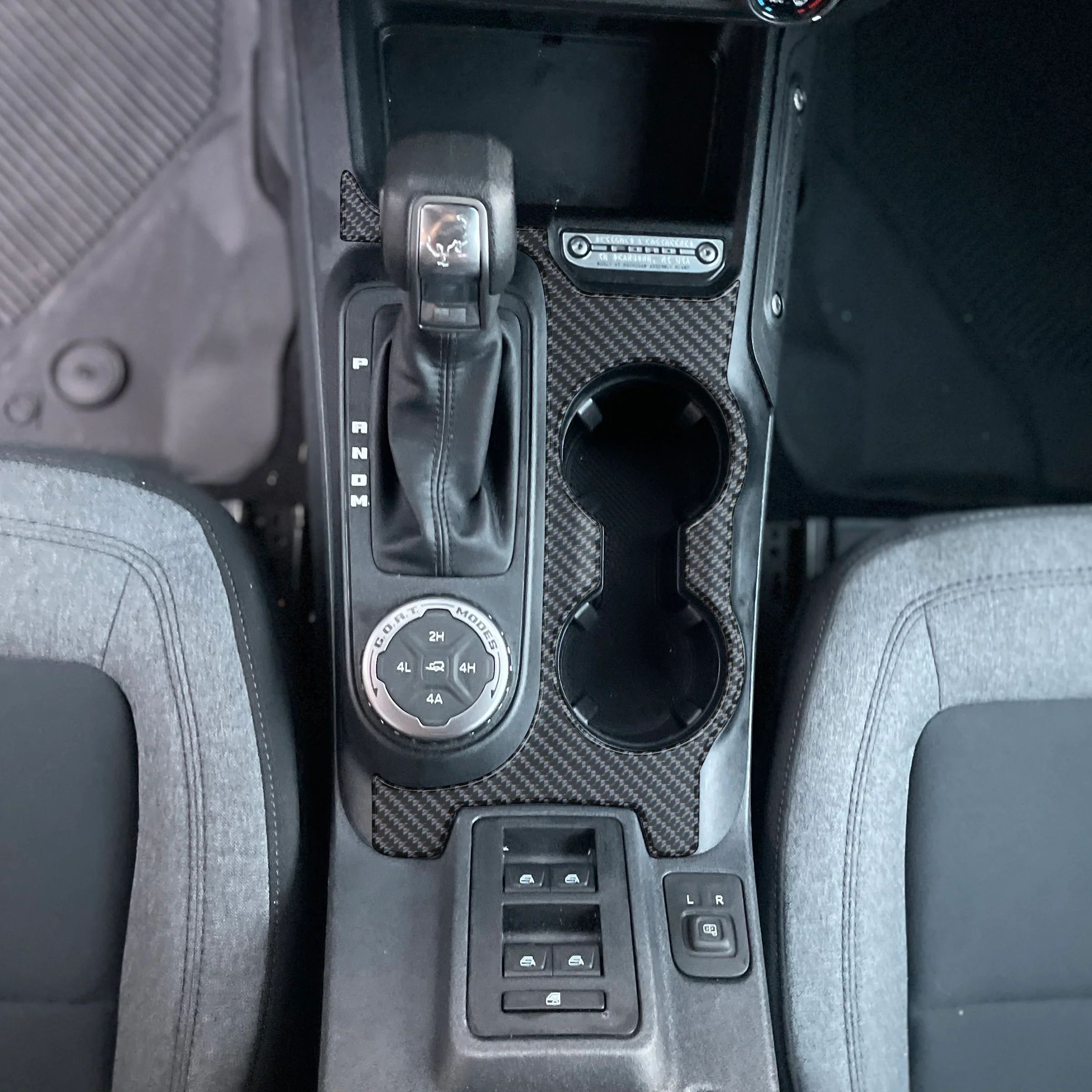 Tufskinz Center Console Accent Overlay for Ford Bronco (2021-2024) - Image 2