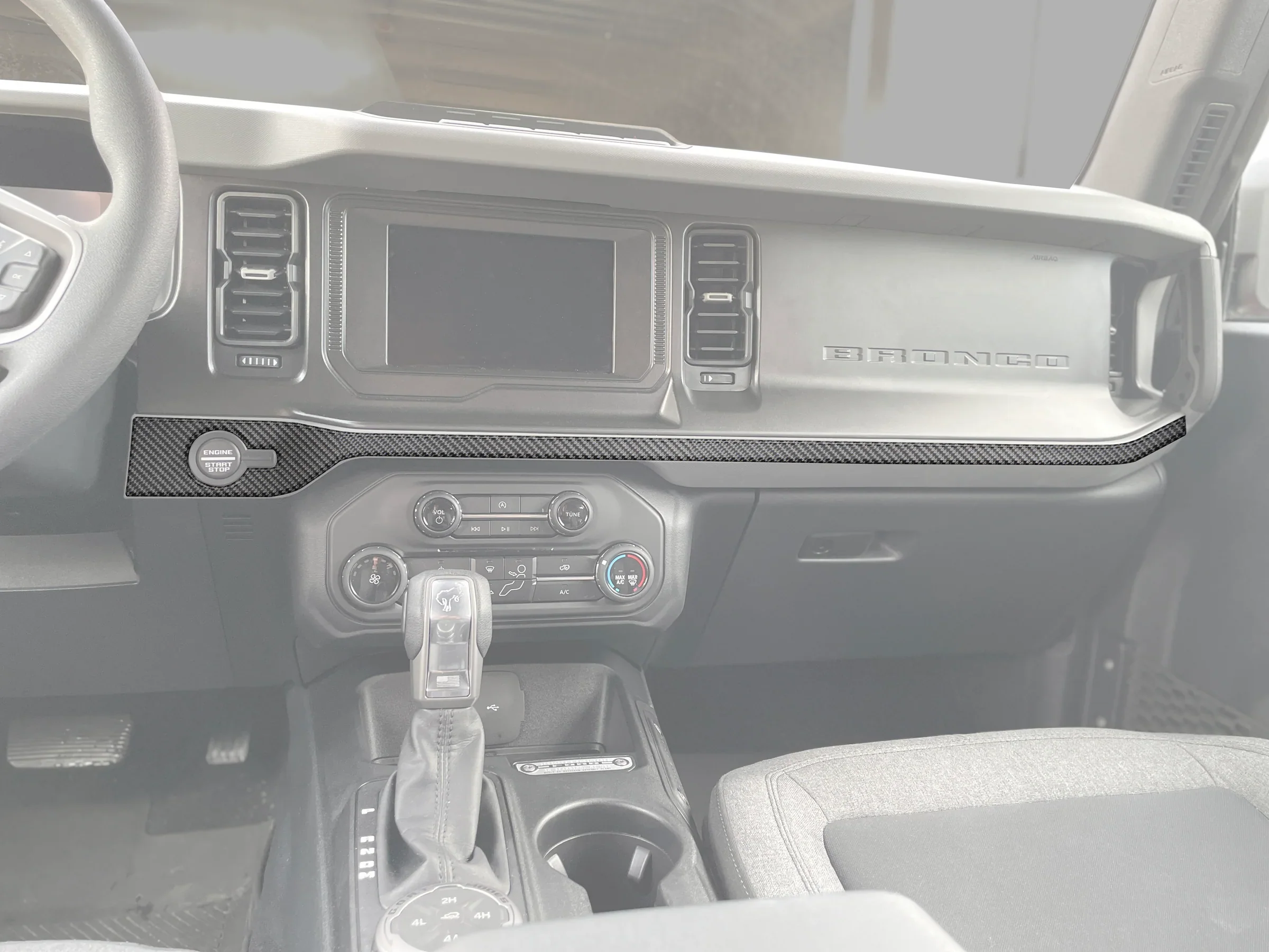 Tufskinz Center Dash Accent Overlay for Ford Bronco (2021-2026) - Image 2