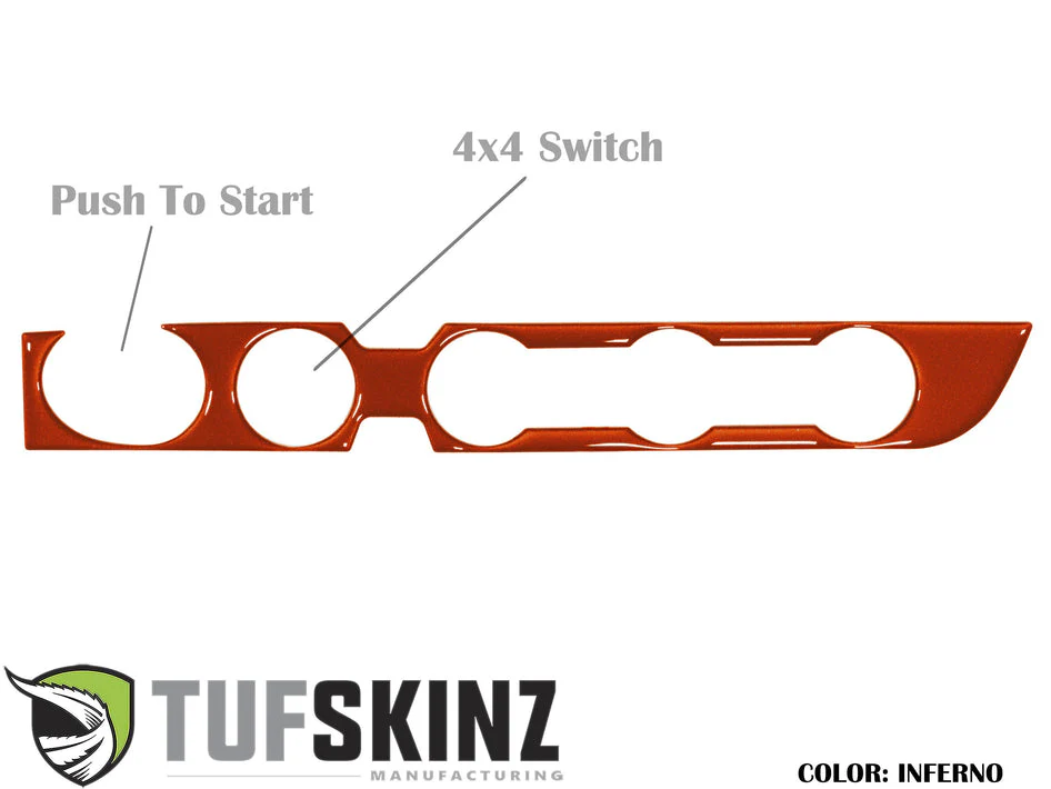 Tufskinz Climate Control with 4-Wheel Drive and Push to Start Accent Trim for  Tacoma (2016-2023) - Image 17