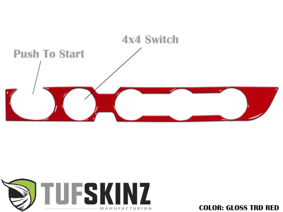 Tufskinz Climate Control with 4-Wheel Drive and Push to Start Accent Trim for  Tacoma (2016-2023) - Image 6