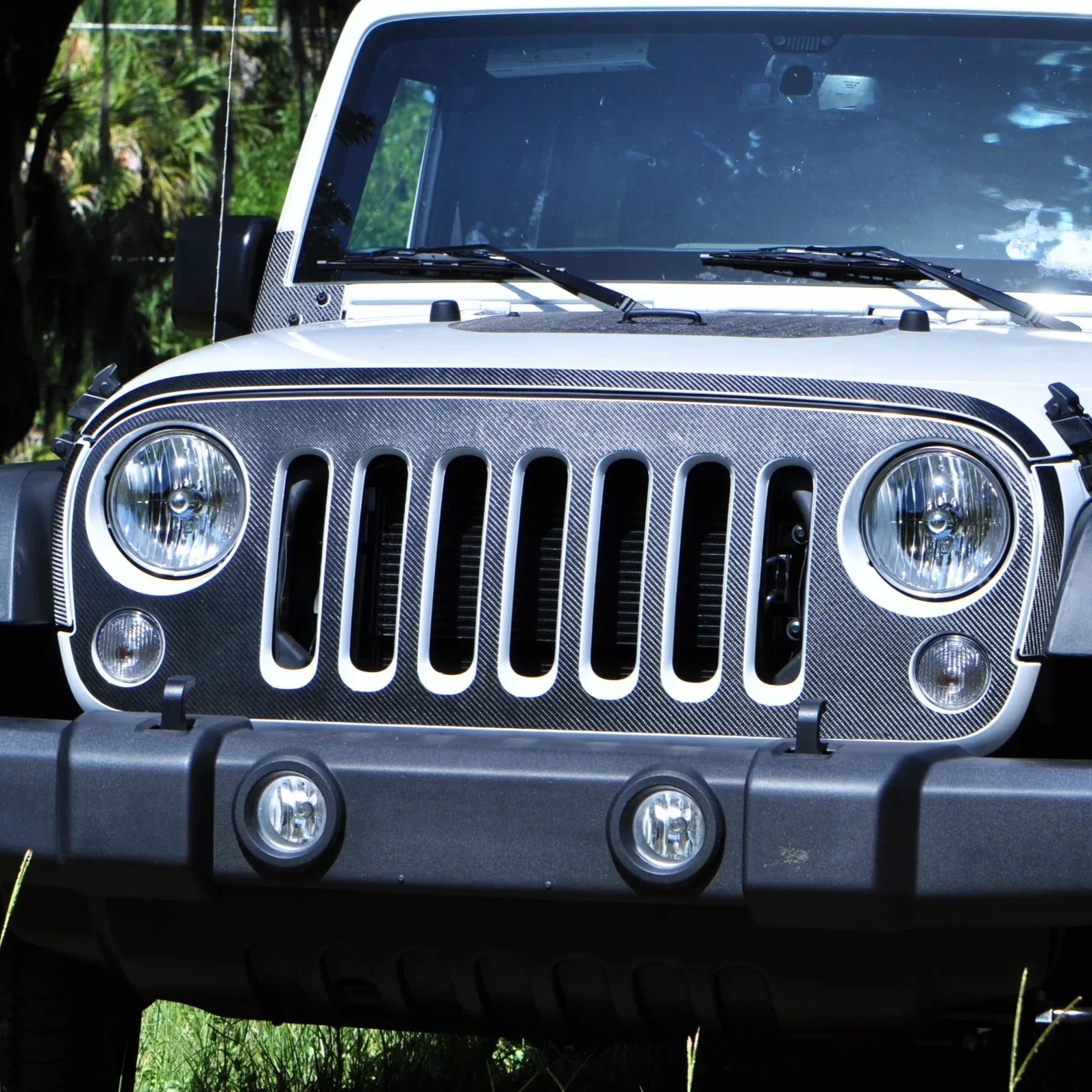 Tufskinz Front Grill Overlay for Jeep Wrangler (2007-2018) - Image 2