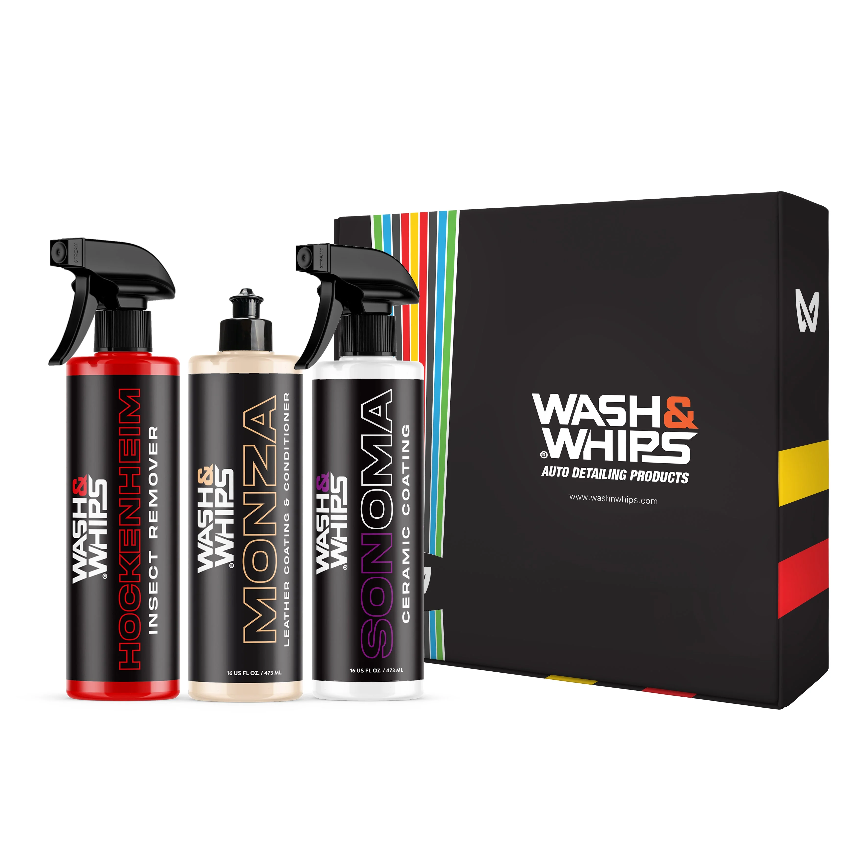 WASH&WHIPS MotoPro Motorcycle Detailing Kit (Bug Remover, Leather Care, Ceramic Spray) - Image 12