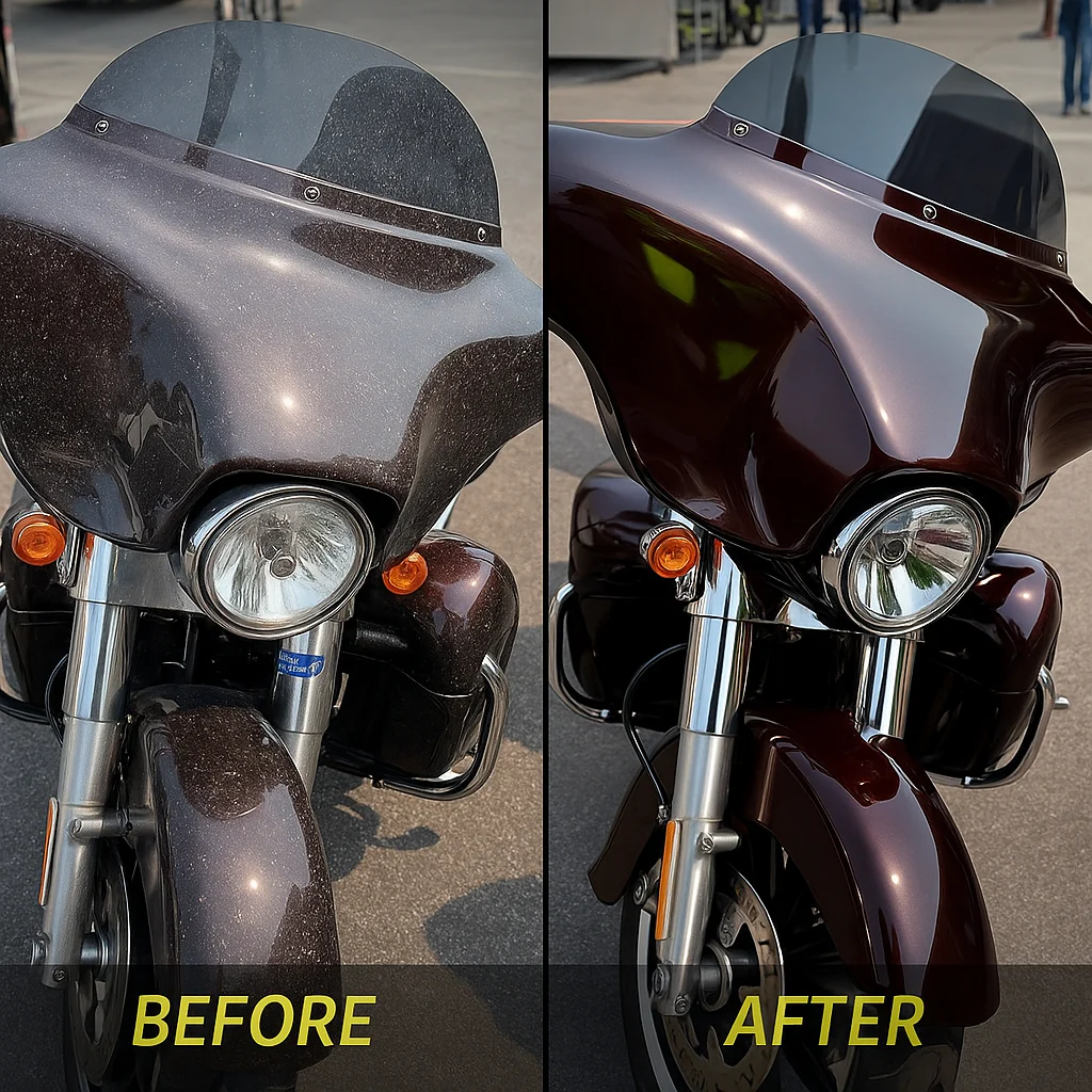 WASH&WHIPS MotoPro Motorcycle Detailing Kit (Bug Remover, Leather Care, Ceramic Spray) - Image 3